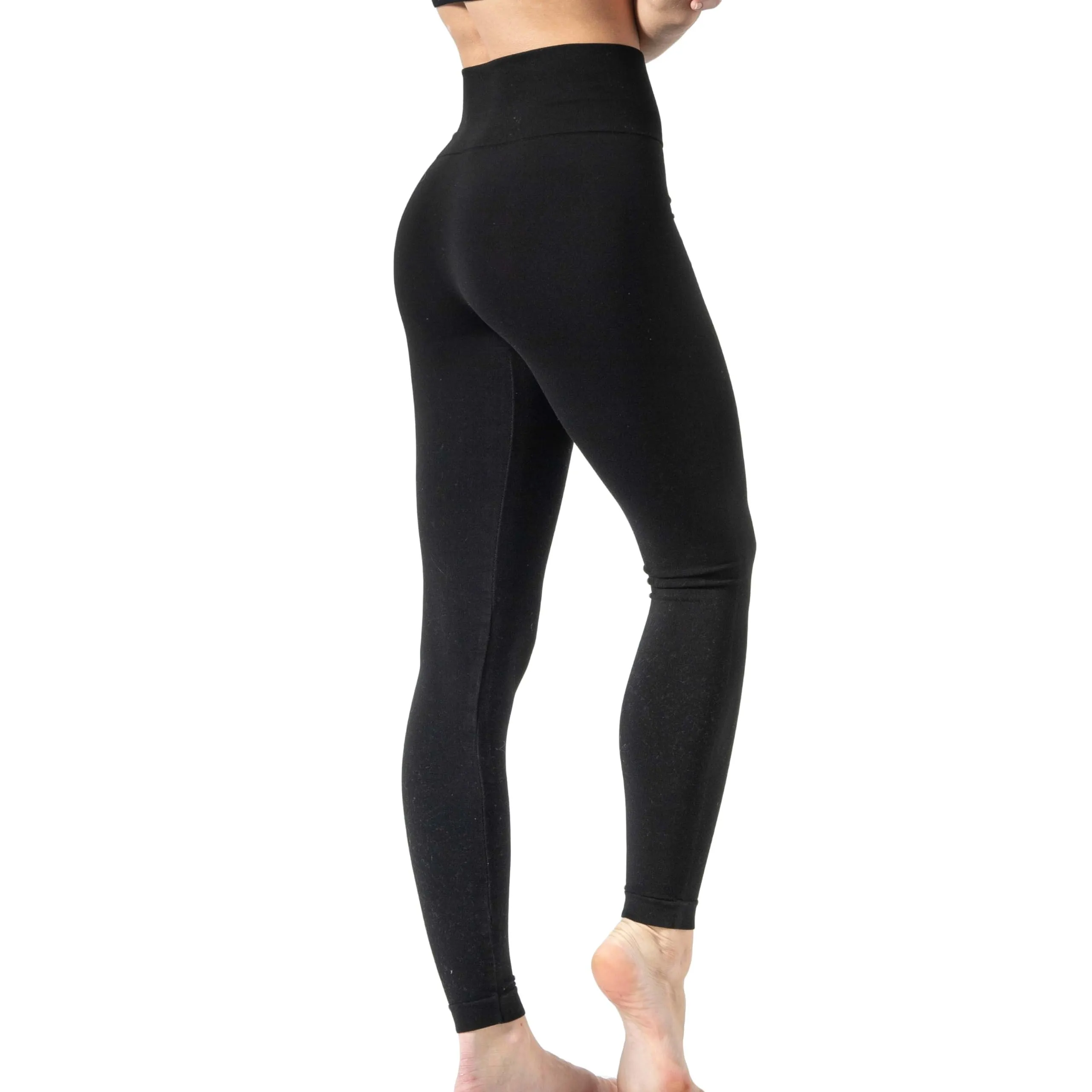 Risalti Leggings Donna Pancia Piatta Plus Coprente - a Vita Alta Contenitiva Elasticizzati in Microfibra, Opaco Senza Cuciture - Taglia S/M