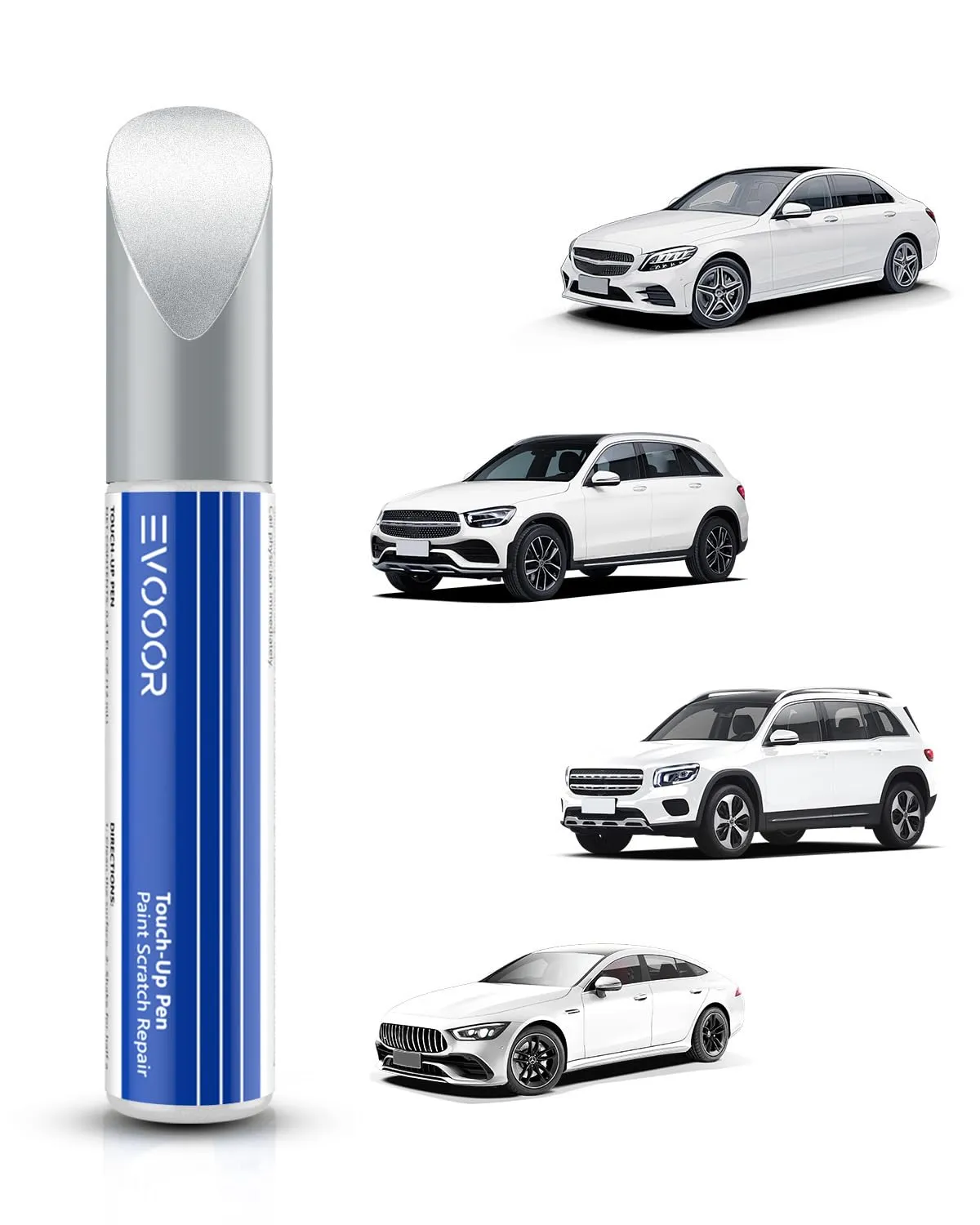EVOOOR (PPSW Vernice metallizzata bianco perla ritocco vernice auto, riparazione graffi per Tesla Model 3/Y/S/S/X/X, soluzione di riparazione rapida e semplice