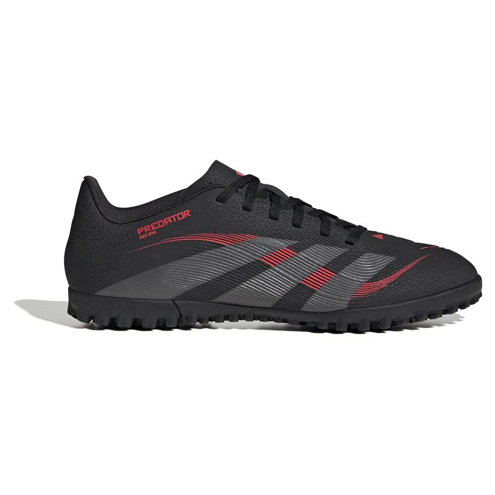 adidas Unisex Club Turf Football Boots, Core Black/Grey Four/Lucid Red, 42 EU