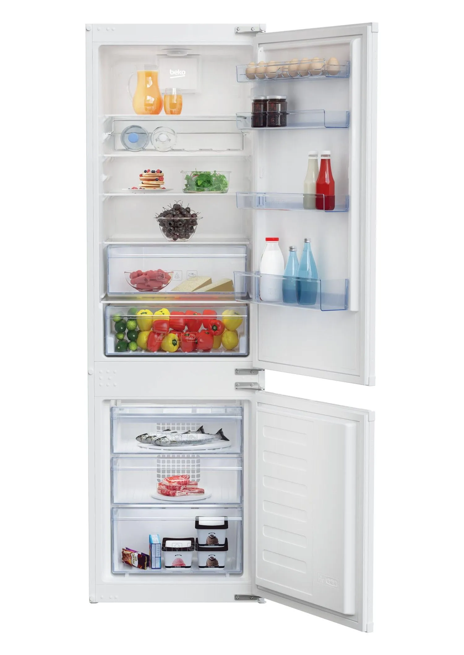 Beko FRIGO INC Combi 271LT H177 STATICO Luce LED Porte REVERSIBILI