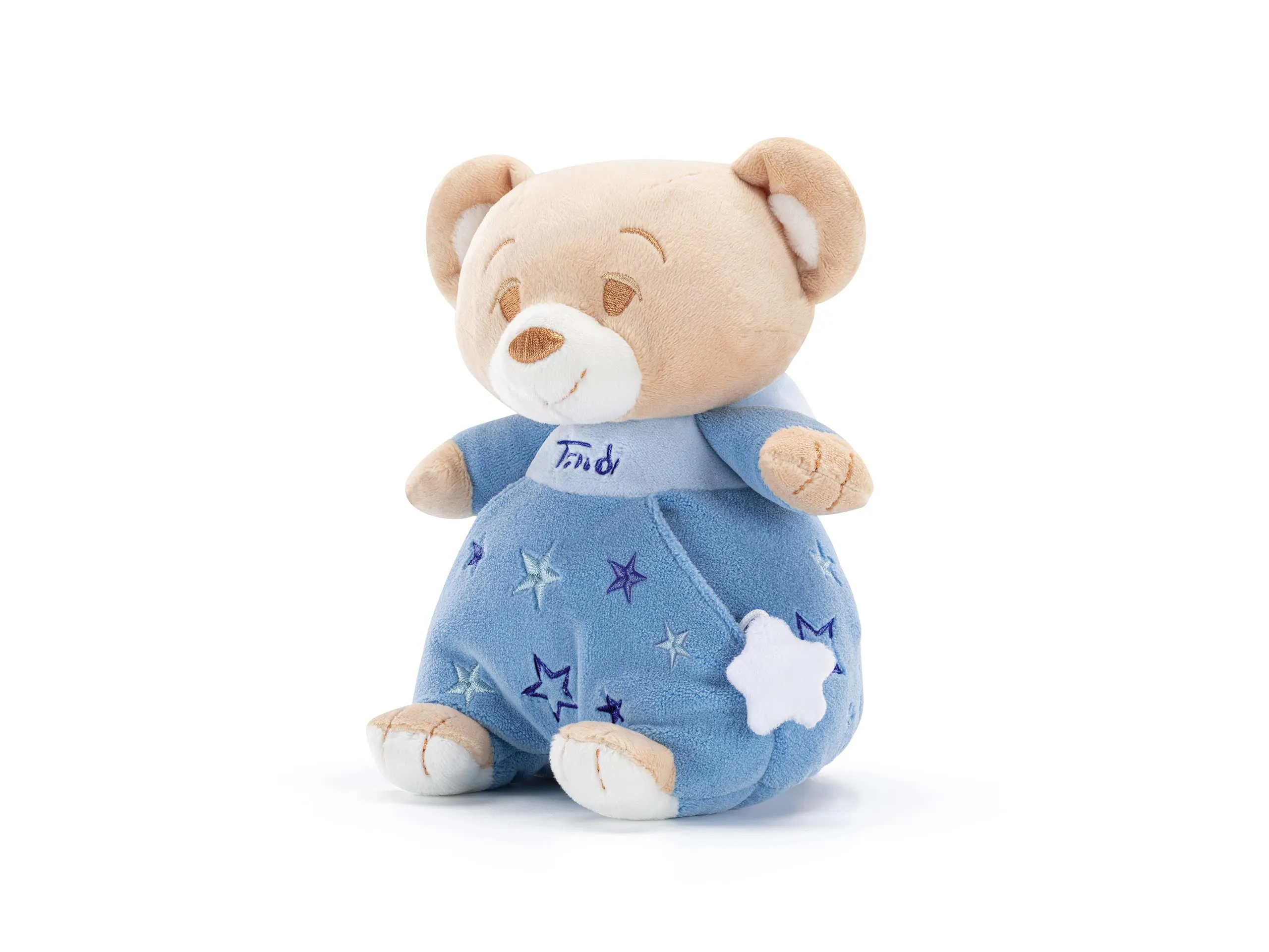 Trudi Orsetto con Vestito Azzurro Peluche e Doudou per Neonati. Orsacchiotti Baby per Bambini. Regalo Neonato Primi Mesi | 12x18x11cm Taglia S | Baby Star | Modello 18174