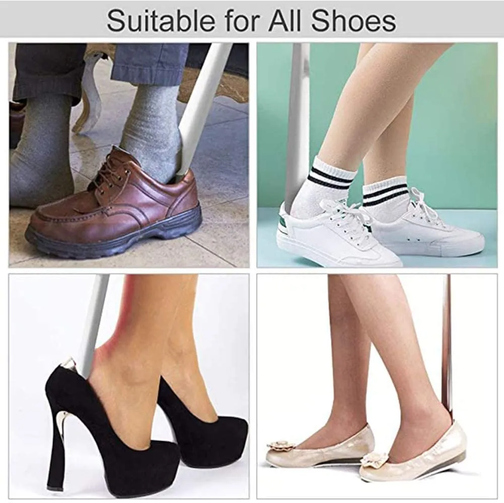 EFARMA Calzascarpe, Calzascarpe Manico Lungo in Acciaio Inossidabile for Anziani Incinte for Scarpe Facili da Indossare, Aiutante di Scarpe Professionali for Uomini, Donne, Viaggi