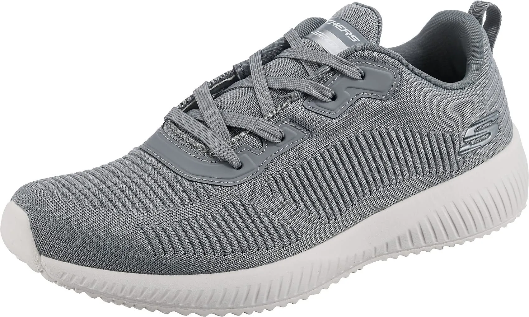 Skechers Squad, Scarpe da Ginnastica Uomo, Grigio Gray Mesh Trim, 44 EU