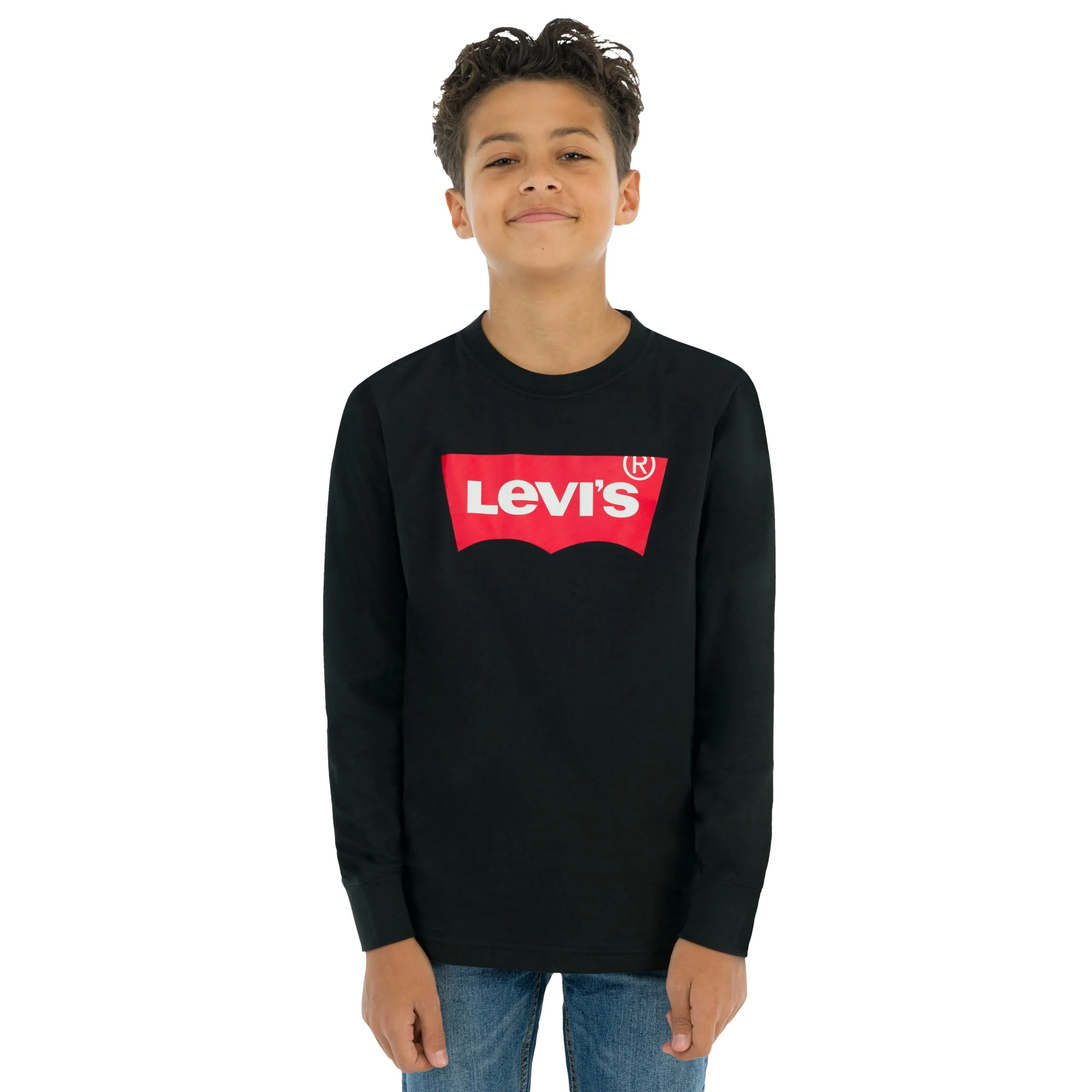 Levi's Lvb L/S Batwing Tee, Maglia a maniche lunghe Bambini e ragazzi, Nero (Black), 12 anni