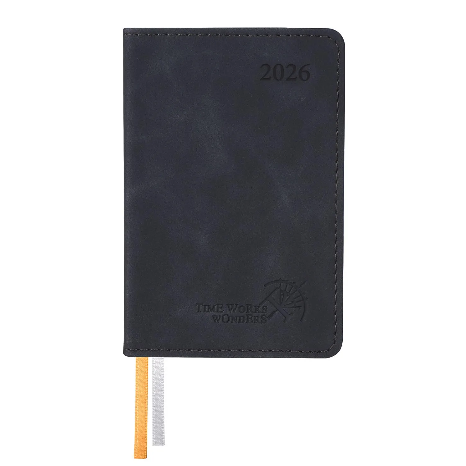 POPRUN Agenda Settimanale 2026 Piccola A7 in Italiano - Agendina Tascabile 2026 Formato 7,5x11,5 cm - Mini Planner 26 con Copertina Morbida in Pelle PU e Carta da 70 g/m², Nero