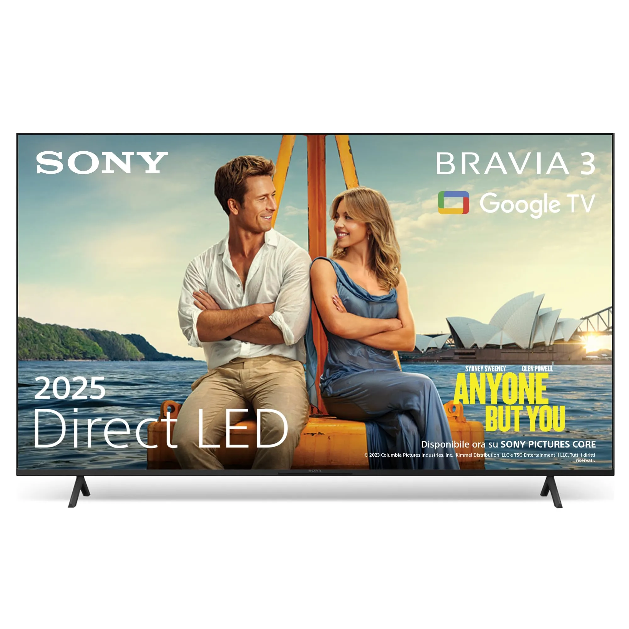 Sony BRAVIA 3 - Direct LED | Altoparlante X-Balanced | Dolby Vision/Atmos | IMAX Enhanced | Google TV (2025) | Google Cast | Apple AirPlay 2| Eco Dashboard 2 | Game Menu 2-43pollici