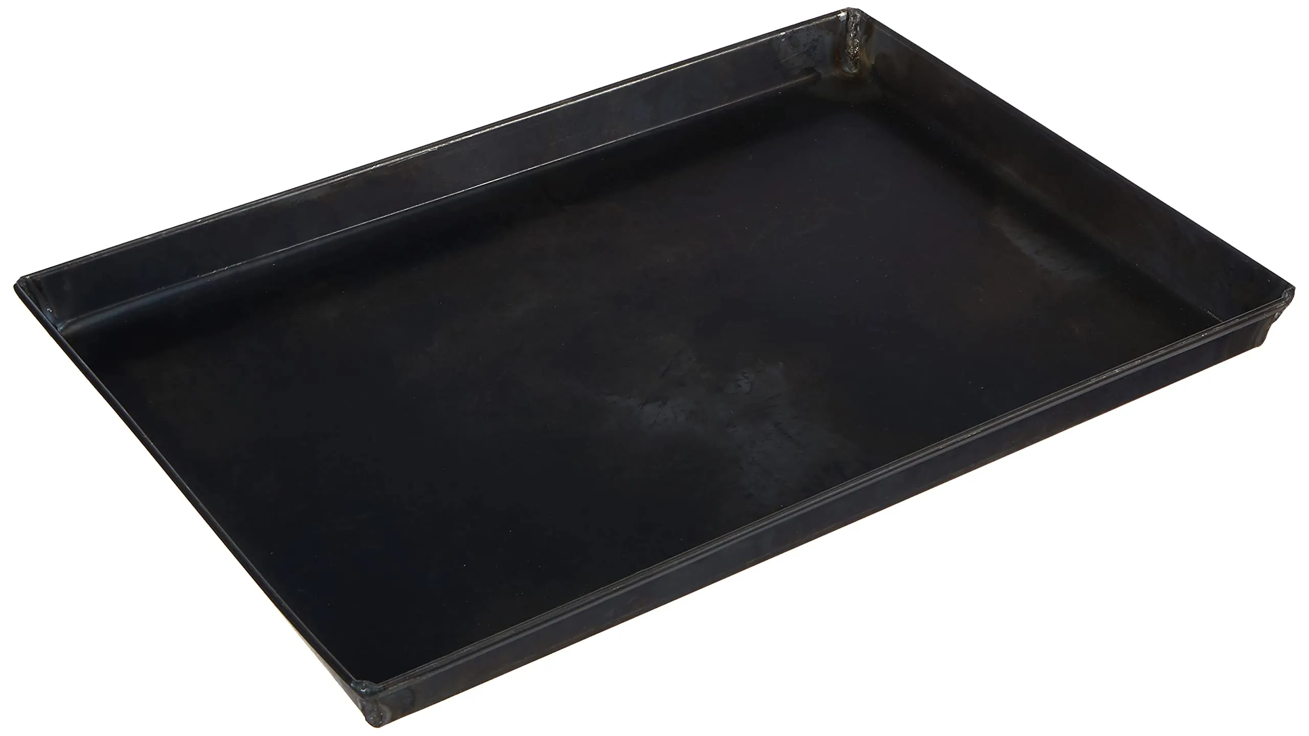Pentole Agnelli COFE149B40 - Teglia da forno rettangolare in acciaio per pasticceria e pizza, Nero, 40 x 30 x 3 cm