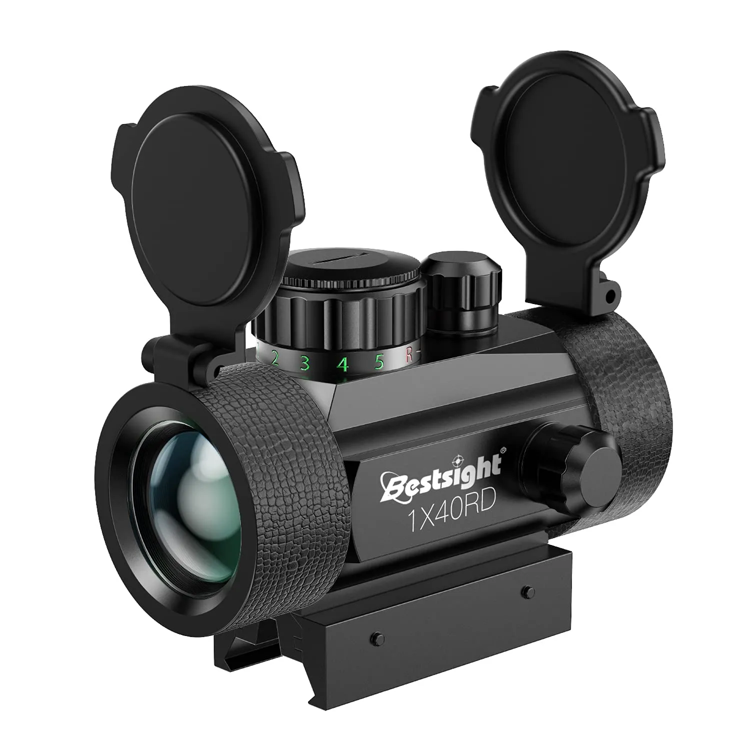 Paike 1X40 Red Dot Sight Rosso verde Dot illuminato, 11mm / 20mm ferroviario, Protector Covers portata del fucile