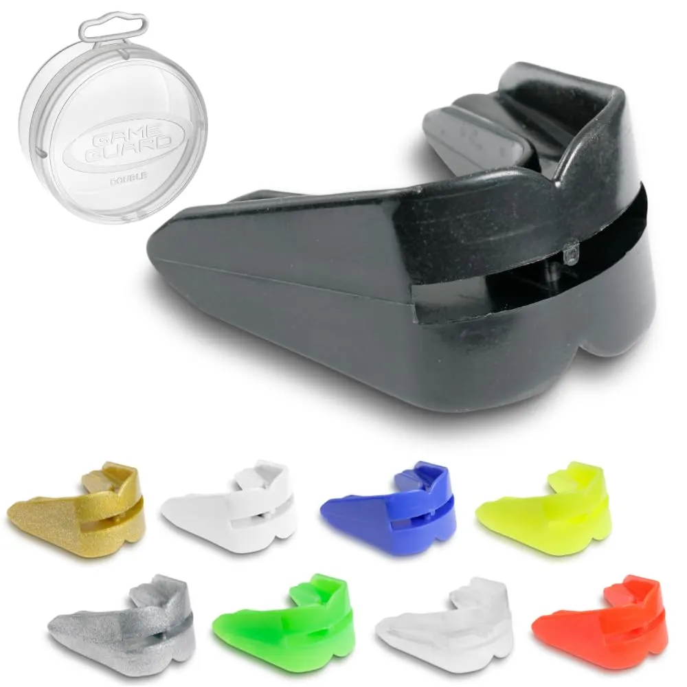 GAME GUARD Doppio paradenti/Proteggi denti/Paradenti - Paradenti, Approvato CE, Boxe, MMA, Sport di Game Guard