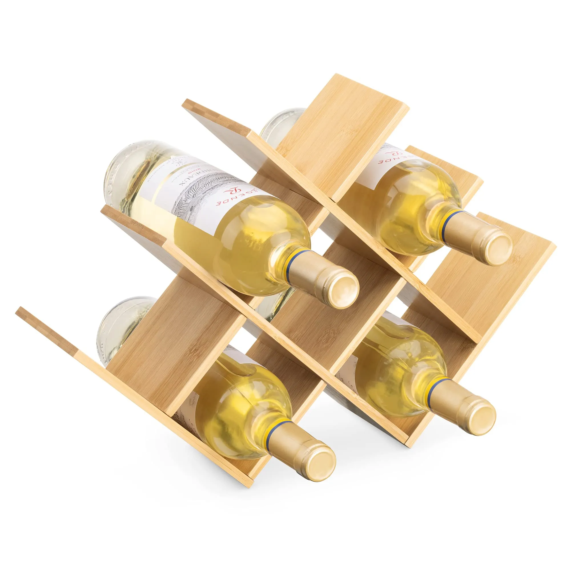 Navaris Cantinetta Portabottiglie Vino - Mini Vineria Porta Bottiglie Vino x8 Bottiglia 43,5x10x29,5cm - Scaffale Portavini in Legno Naturale Marrone