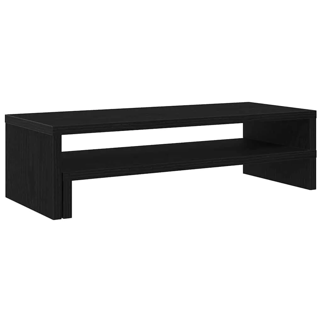 vidaXL Supporto per Monitor Rovere Nero 54x22x15 cm in Truciolato, Rialzo per Monitor, Supporto per Monitor per scrivania, Rialzo per Supporto per Monitor