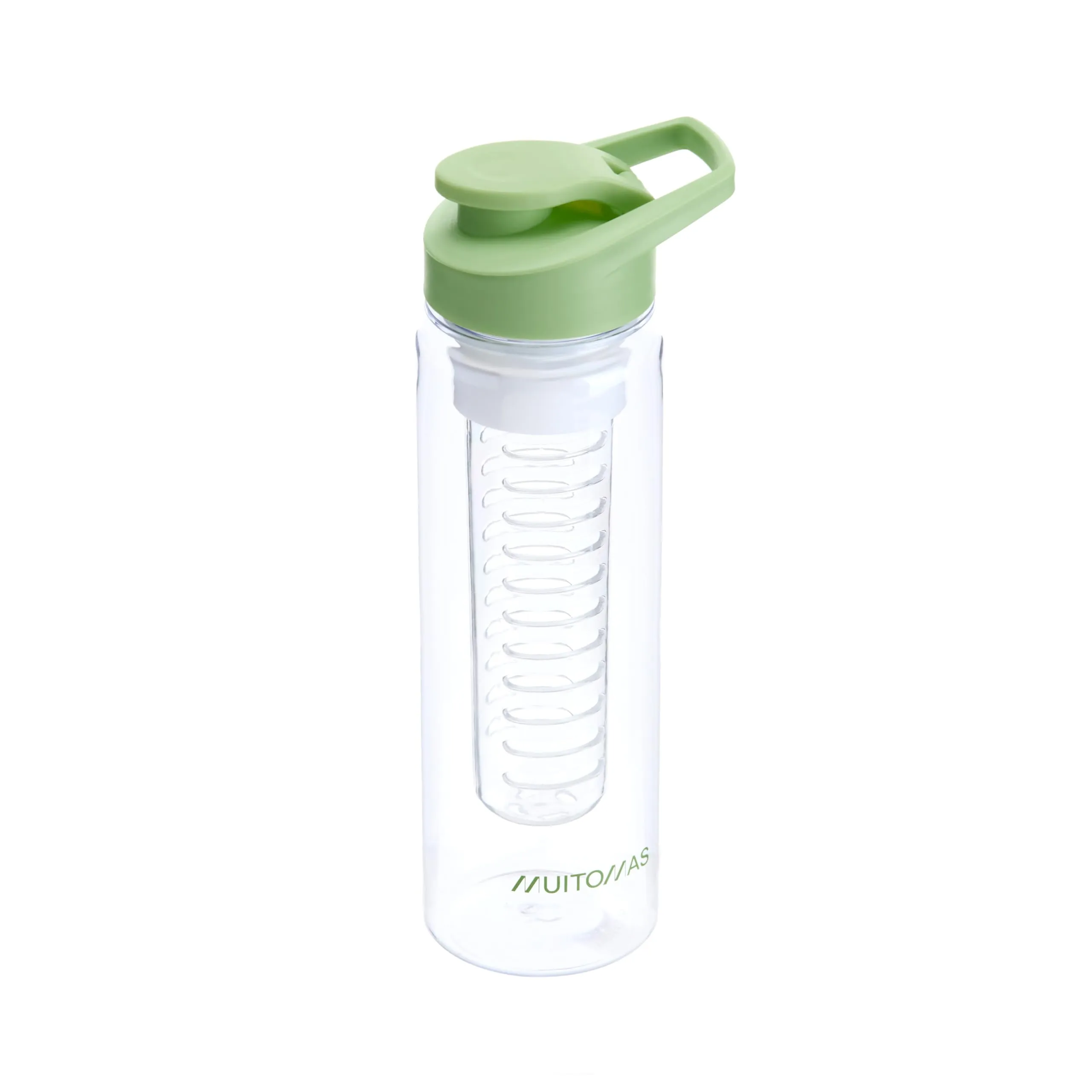 Muitomas, Borraccia con Infusore, Design Compatto con Tappo Ermetico, per Infusi di Frutta, Tè o Erbe, Capacità di 700 ml, Colore Verde Salvia