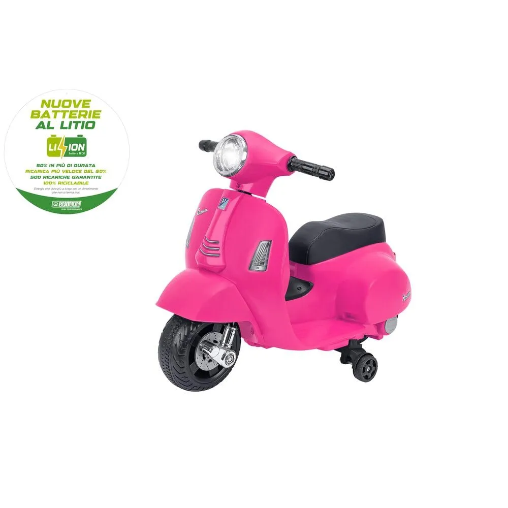Vespa GTS 8 V rosa con Batteria al Litio - E-Spidko - Globo Giocattoli - 42756