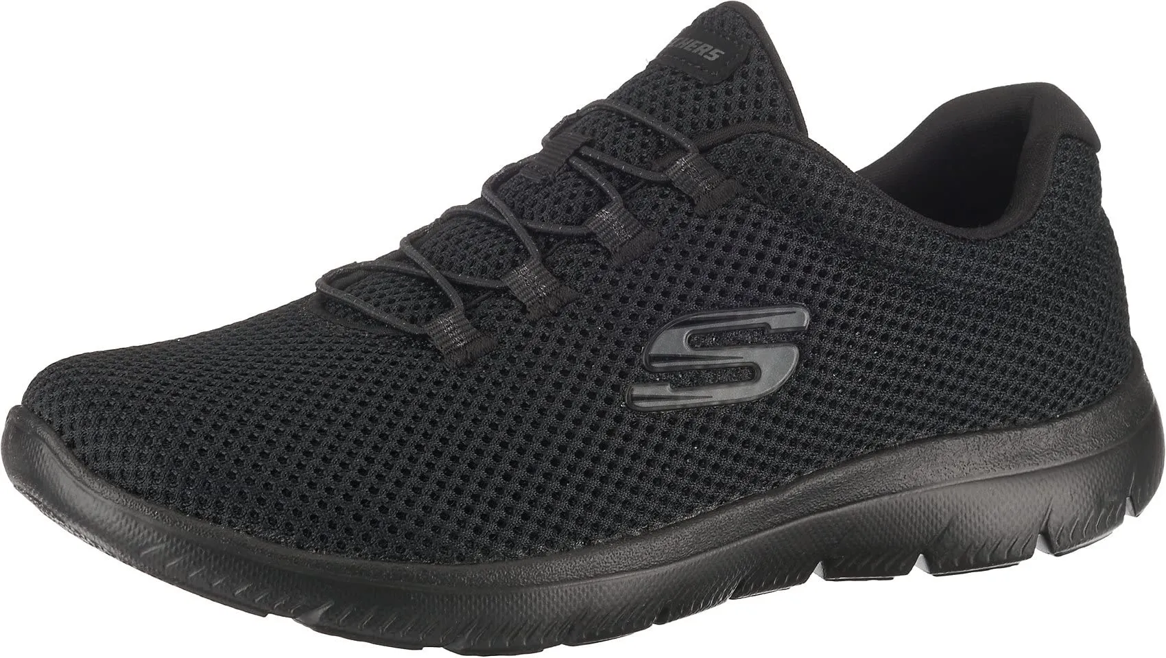 Skechers Summits Lite, Scarpe da Ginnastica Donna, Black Mesh Black Trim, 37 EU