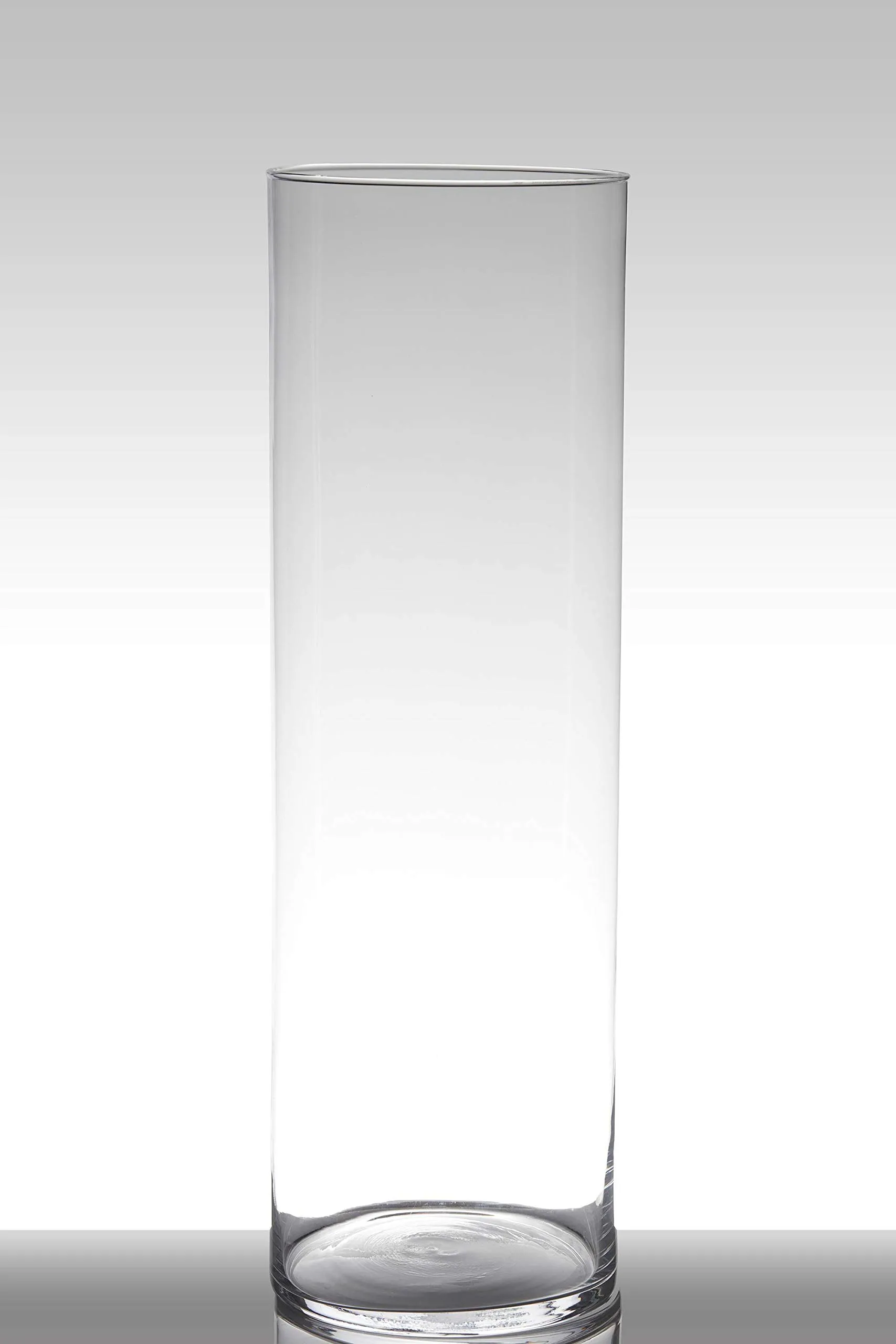 INNA-Glas Vaso da Pavimento in Vetro Sansa, Cilindro/Rotondo, Trasparente, 60cm, Ø 19cm - Portacandela Decorativo/Portalumino in Vetro