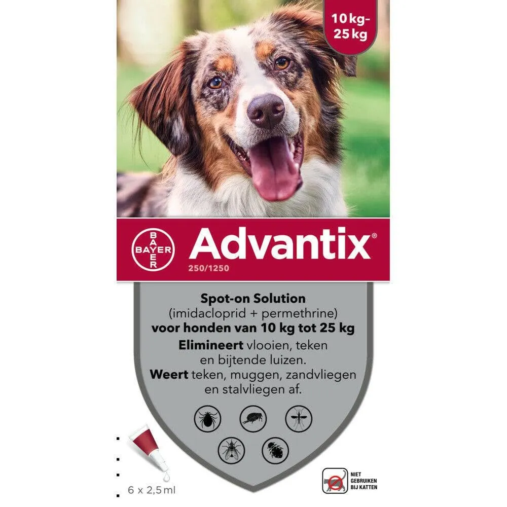 Advantix Cane Medio, 10-25 kg, 6 pipette