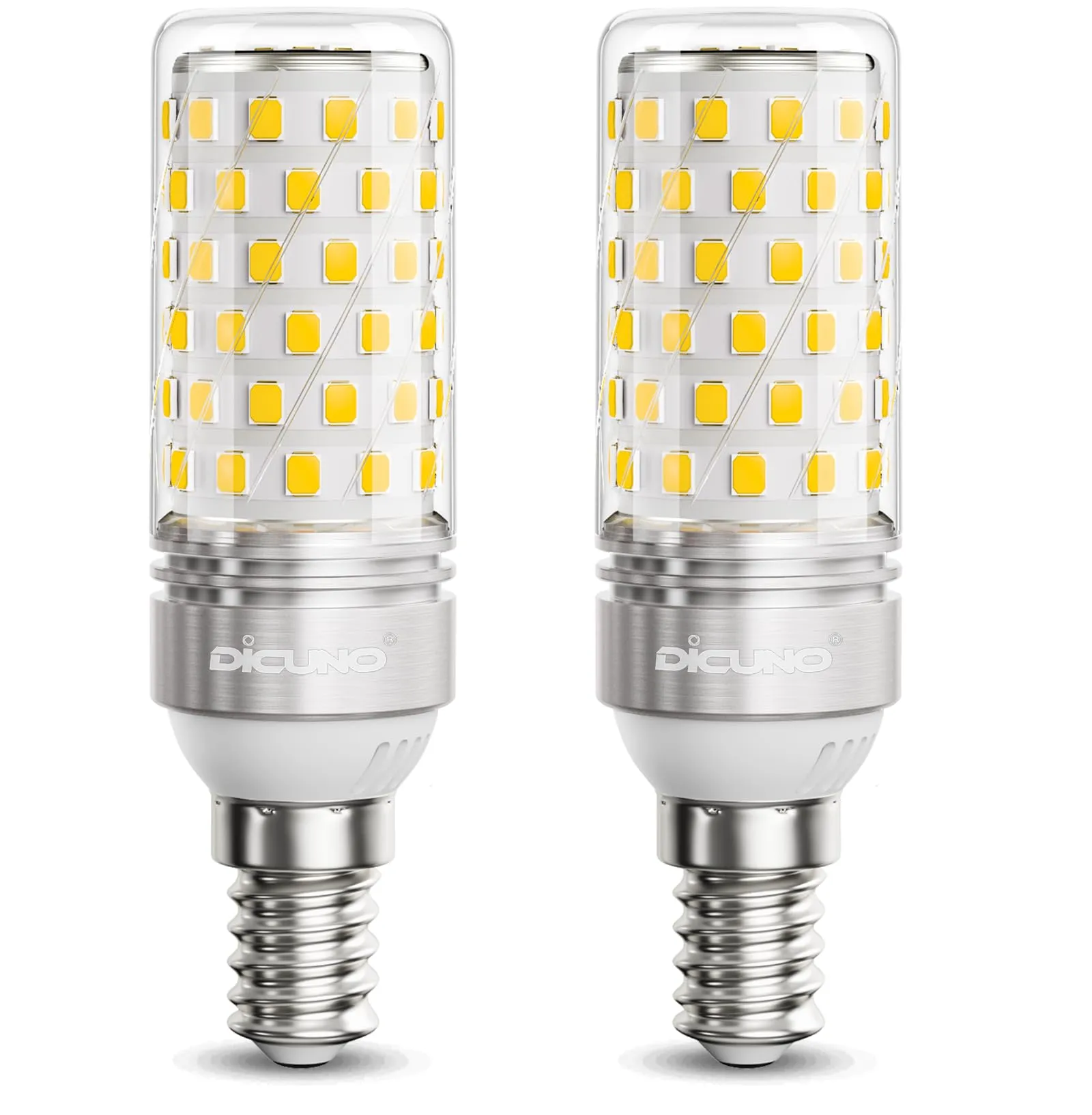 DiCUNO Lampadina LED E14, Lampadina LED a mais da 10W equivalente 130W lampada alogena, Bianco neutro 4000K, 1400LM, Non dimmerabile, Base a vite piccola E14 mais, 2 Pezzi