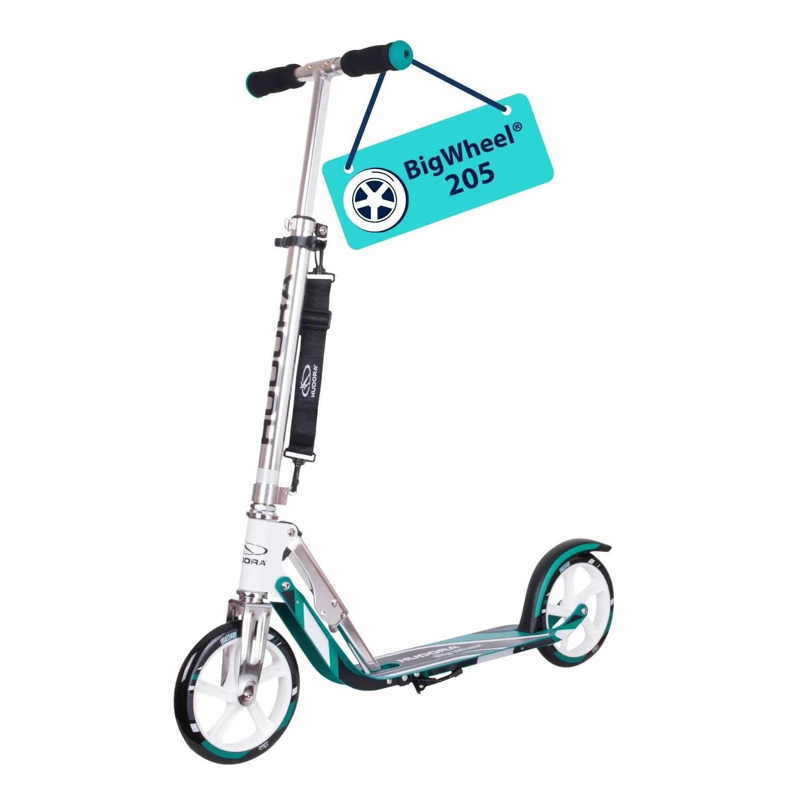 Cityroller / Alu Scooter Hudora Big Wheel 205 türkis