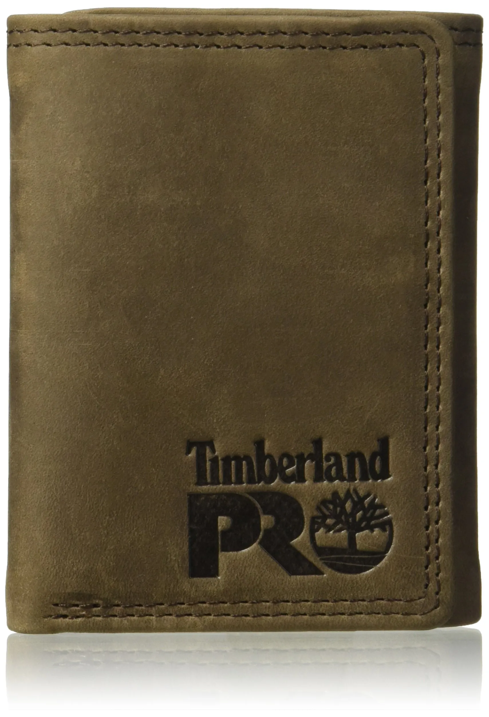 Timberland PRO - Portafoglio RFID trifold in pelle, da uomo, con finestrella per documento d’identità, taglia unica
