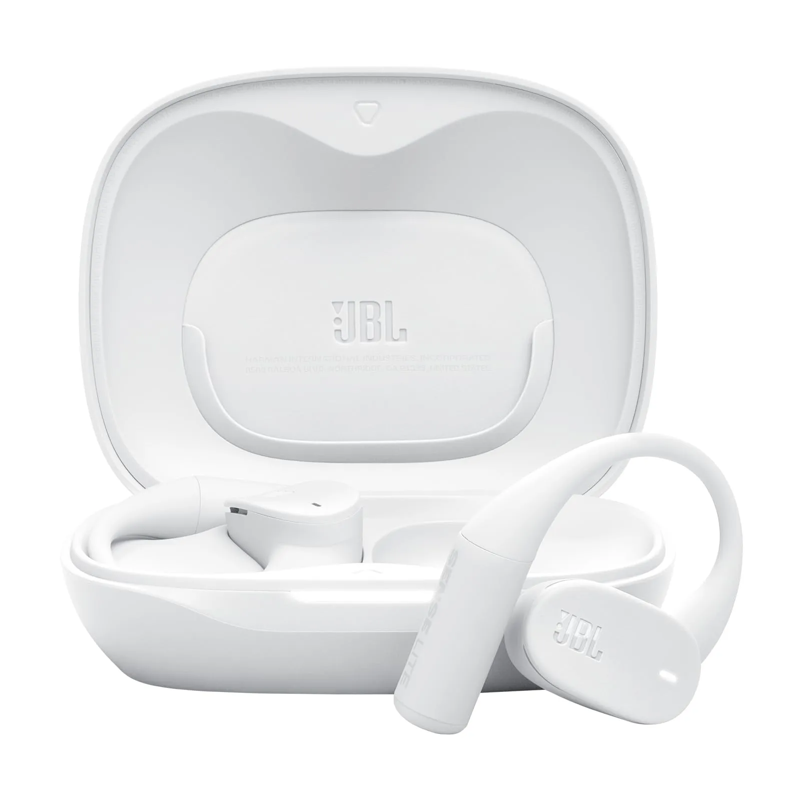 JBL Sense Lite Cuffie Open-Ear True Wireless con Archetto, Tecnologia OpenSound, 32H Autonomia, Impermeabili/Antipolvere con Certificazione IP54, Compatibili con App Headphones, Bianco
