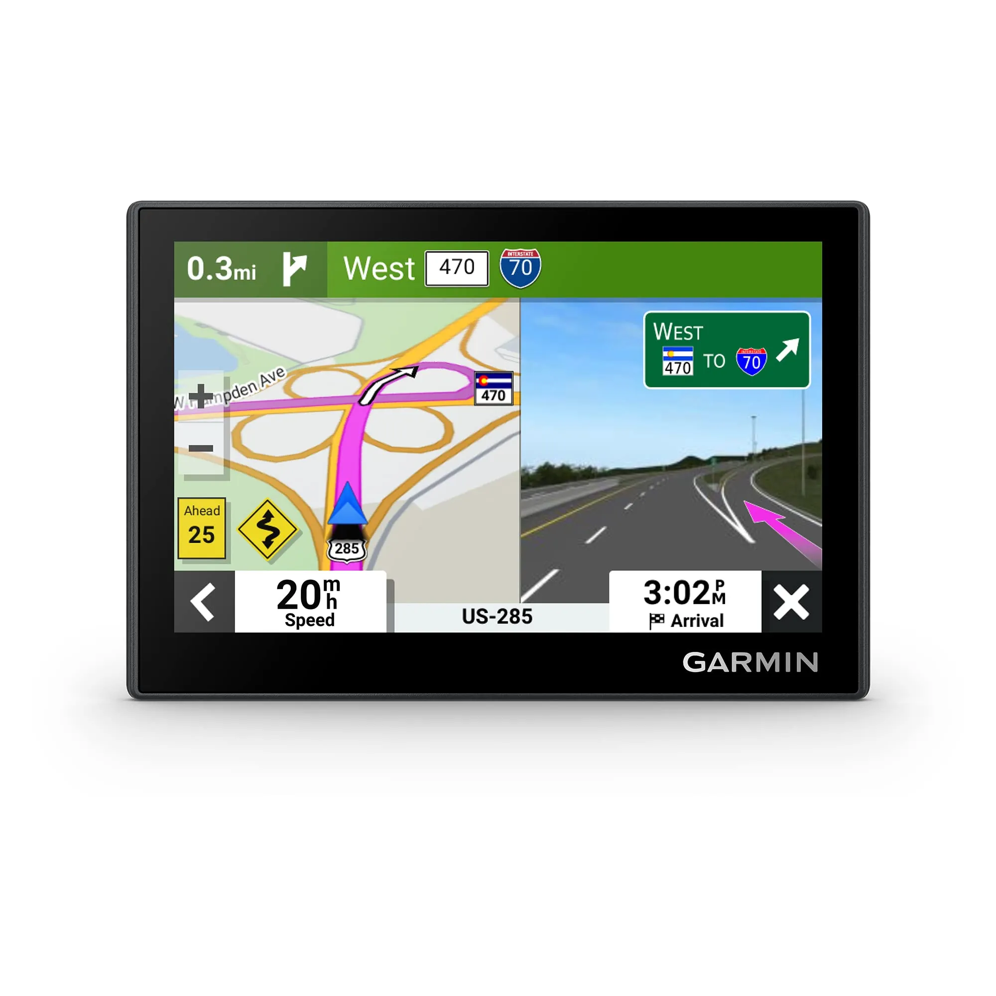 Garmin Drive 53, Navigatore Satellitare per Auto, Touchscreen 5", Traffico in tempo reale, Mappa Europa completa, Aggiornamenti inclusi, ZTL, TripAdvisor, WiFi, Cavo USB-C