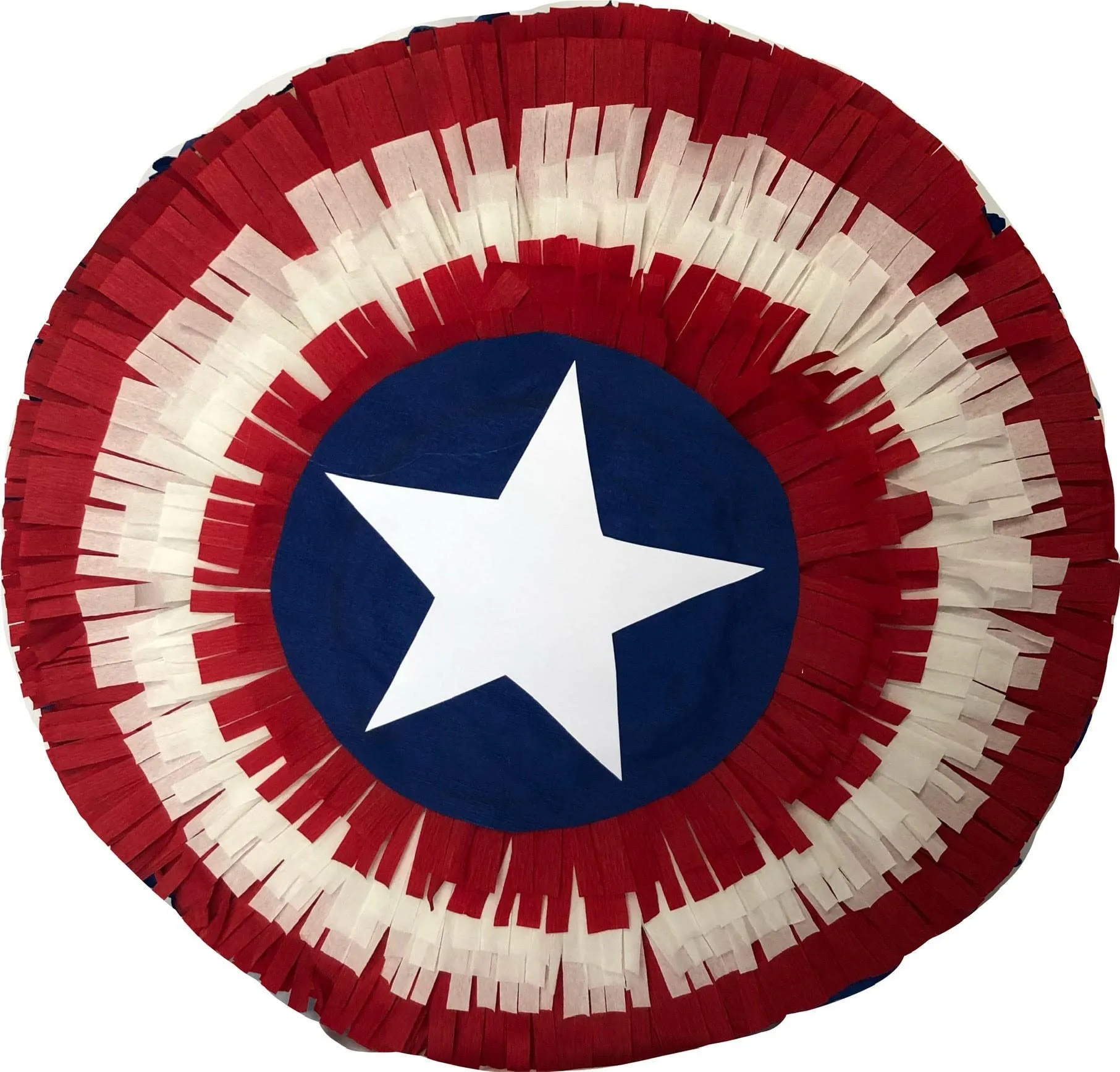 Pignatta Scudo Cap america (pentolaccia, piñata) per feste di compleanno di bambini. Made In Italy. Da riempire. 50 cm Diametro