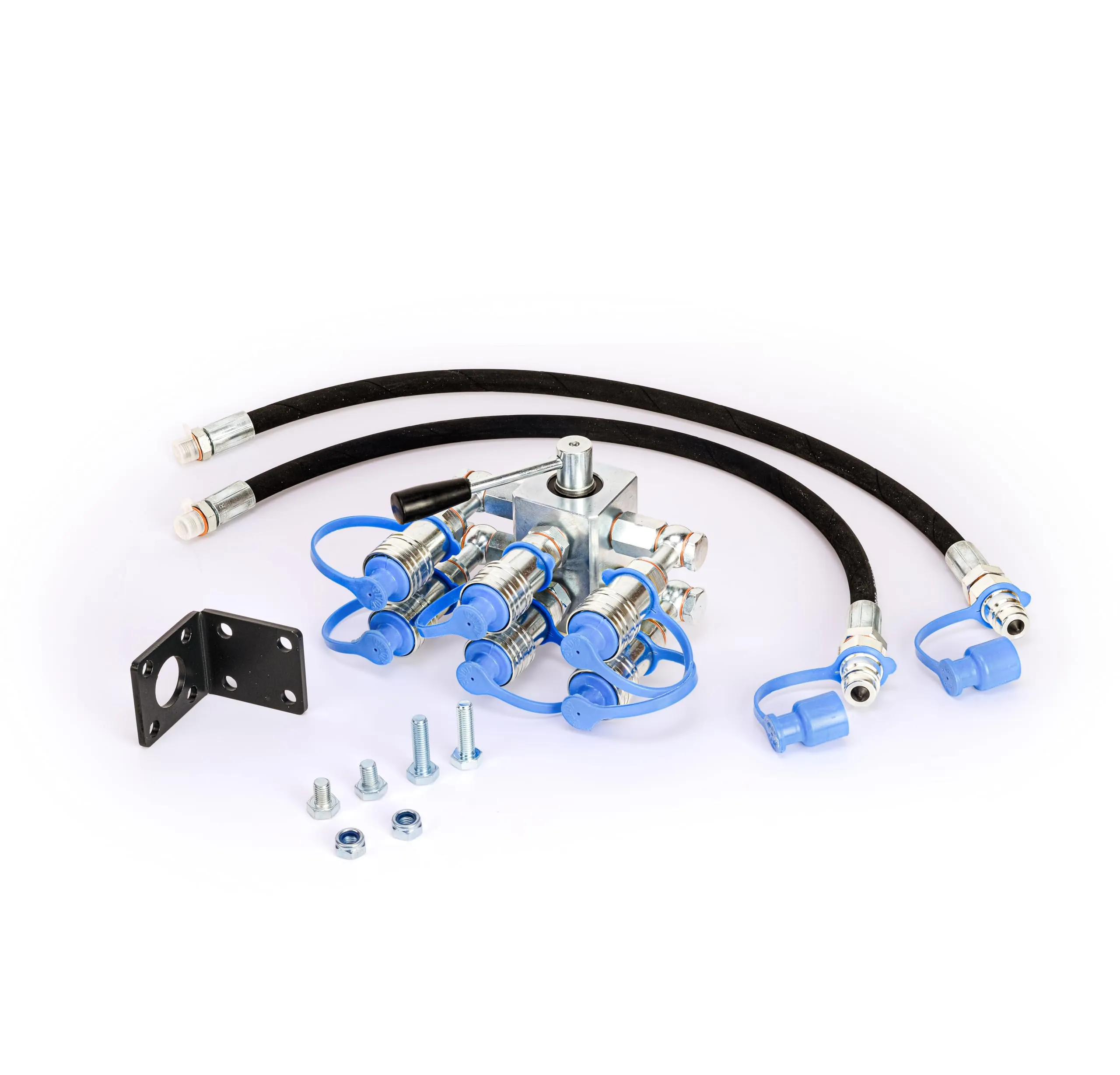 Valvola di commutazione idraulica manuale - 8 vie telecomando per trattori - 2 ingressi a 6 uscite, moltiplicatore idraulico