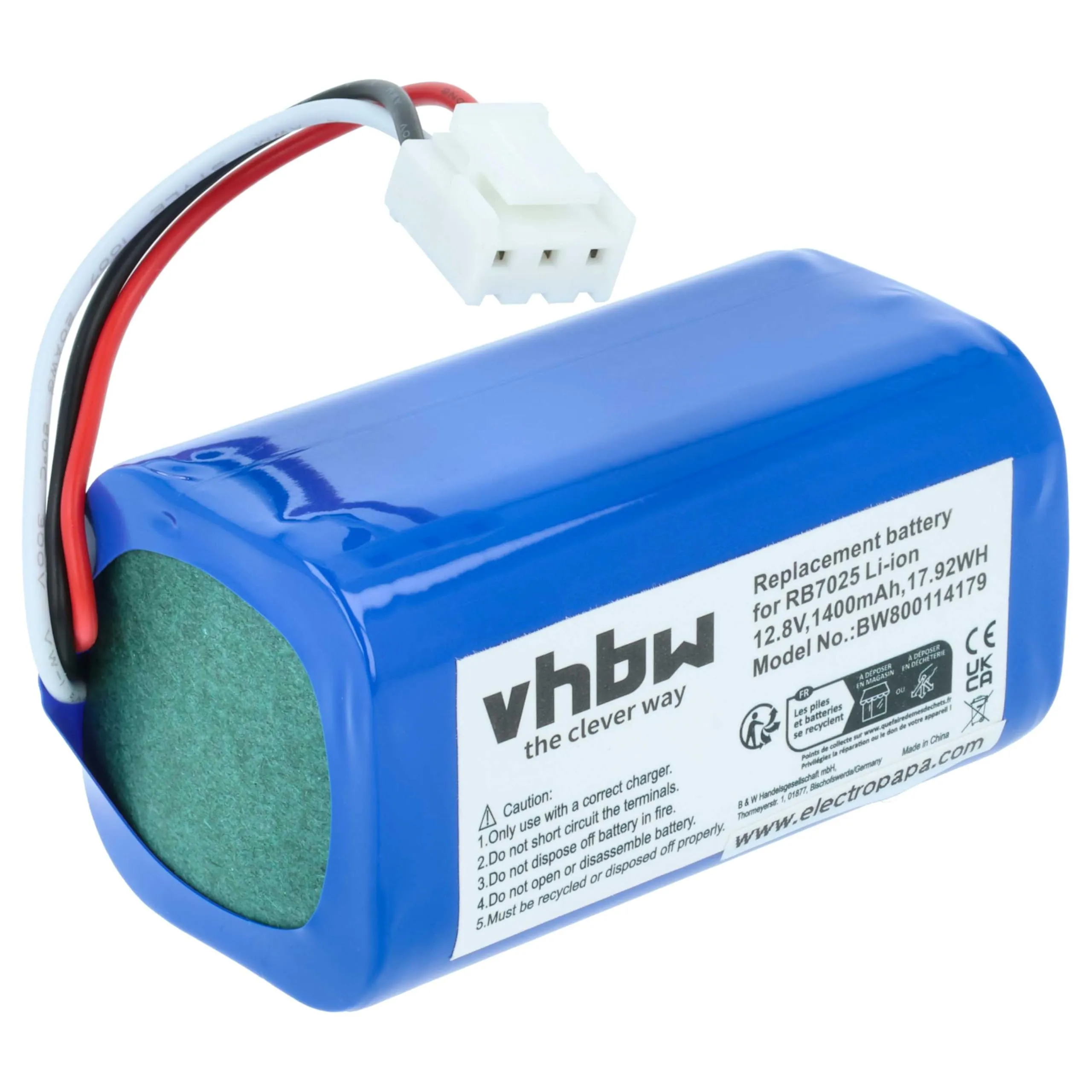 vhbw batteria compatibile con Severin Chill RB 7025 home cleaner (1400mAh, 12,8V, Li-Ion)