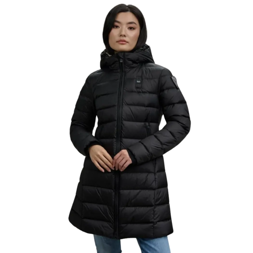 Blauer Piumino Lungo A Righe Agnes Taglia S