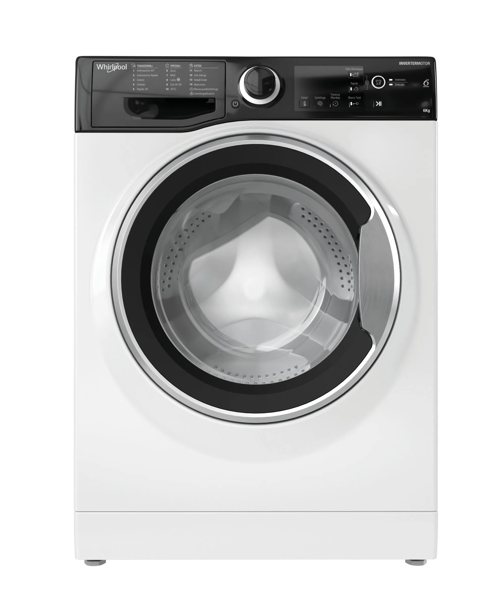 Whirlpool WSB 624 S IT - Lavatrice 6kg Libera Installazione, Carica Frontale. Centrifuga 1200 Giri Al Minuto. Larghezza 59,5cm, Profondità 42,5cm, Altezza 85,0cm, Classe Energetica C