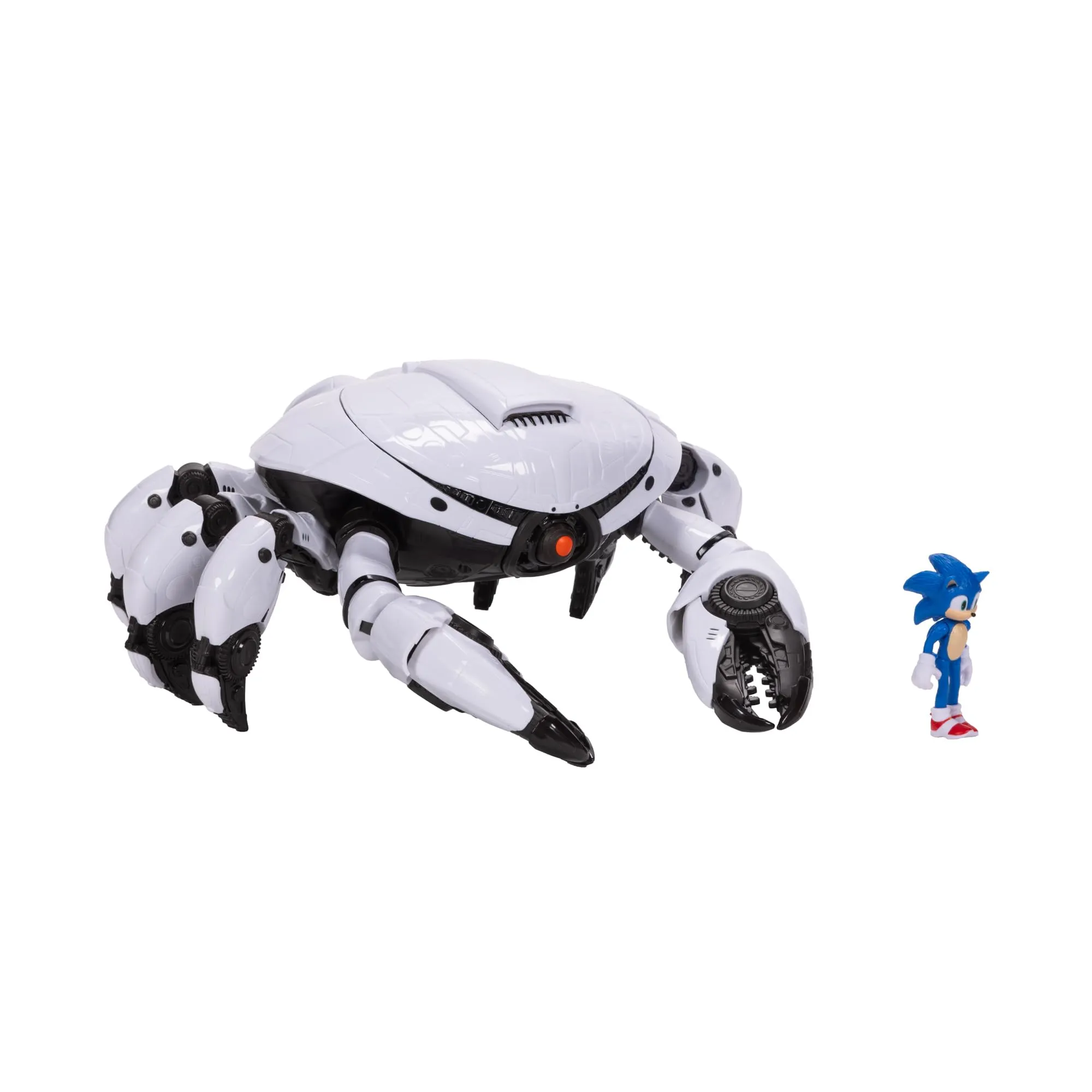 SONIC THE HEDGEHOG Action Figure Playset Granchio 6 cm-Chele Pizzicano, Occhio Estensibile, Gambe Mobili, Botola-Giochi di Sonic Interattivo per Bambini, Colore, 424094
