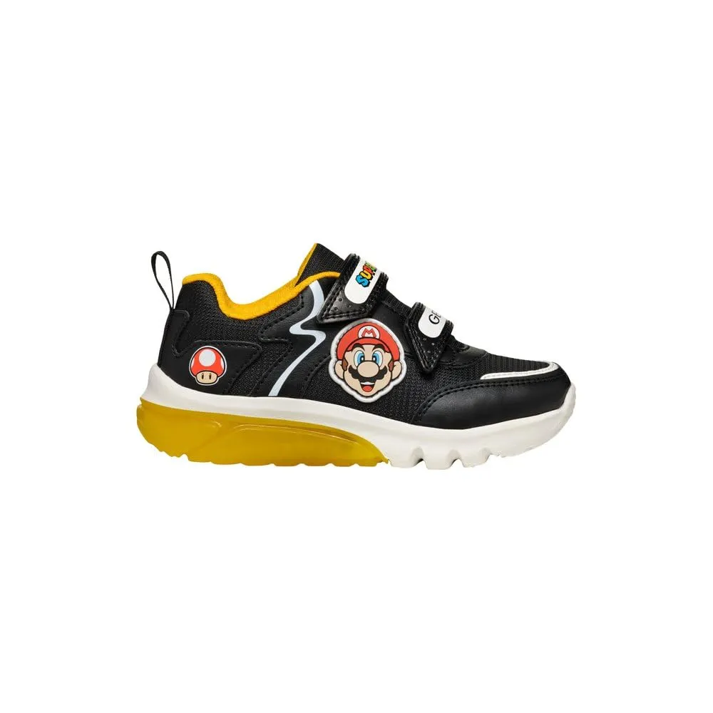 Geox J CIBERDRON Boy I, Scarpe da Ginnastica, Black/Yellow, 34 EU