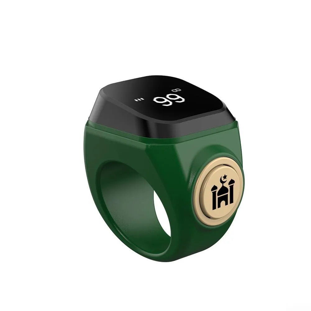 Smart - Anello contatore Tasbih ricaricabile da 18 mm, 20 mm, 22 mm, impermeabile, per preghiera Zikr, con intervallo di conteggio 99999, per culto musulmano pratiche spirituali quotidiane (18 mm