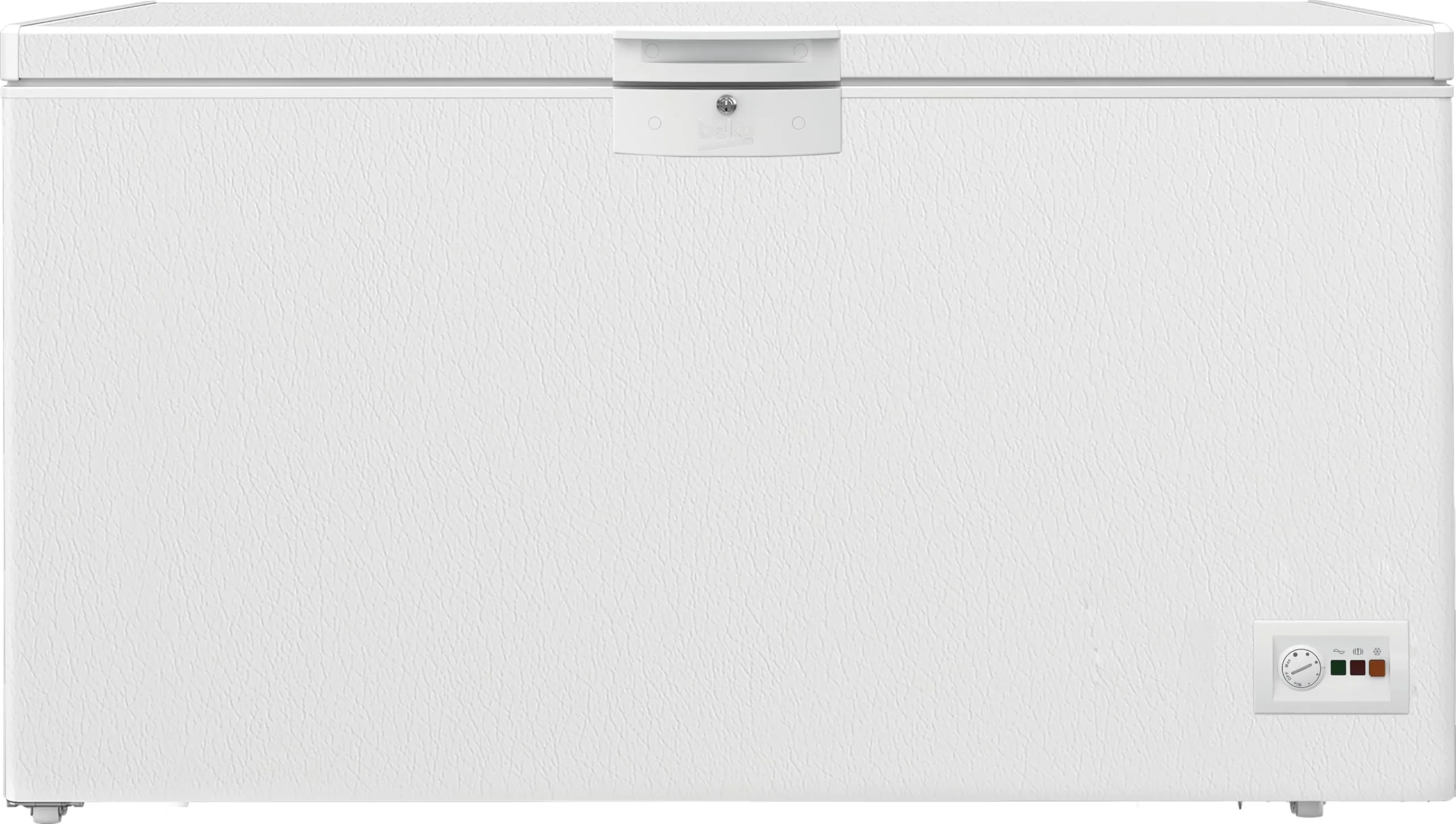 Beko HSM37540 b300 - Congelatore grande, capacità utile 360 l, minFrost, allarme temperatura, 4 cesti congelatori, con serratura, 36 db (A), colore: Bianco