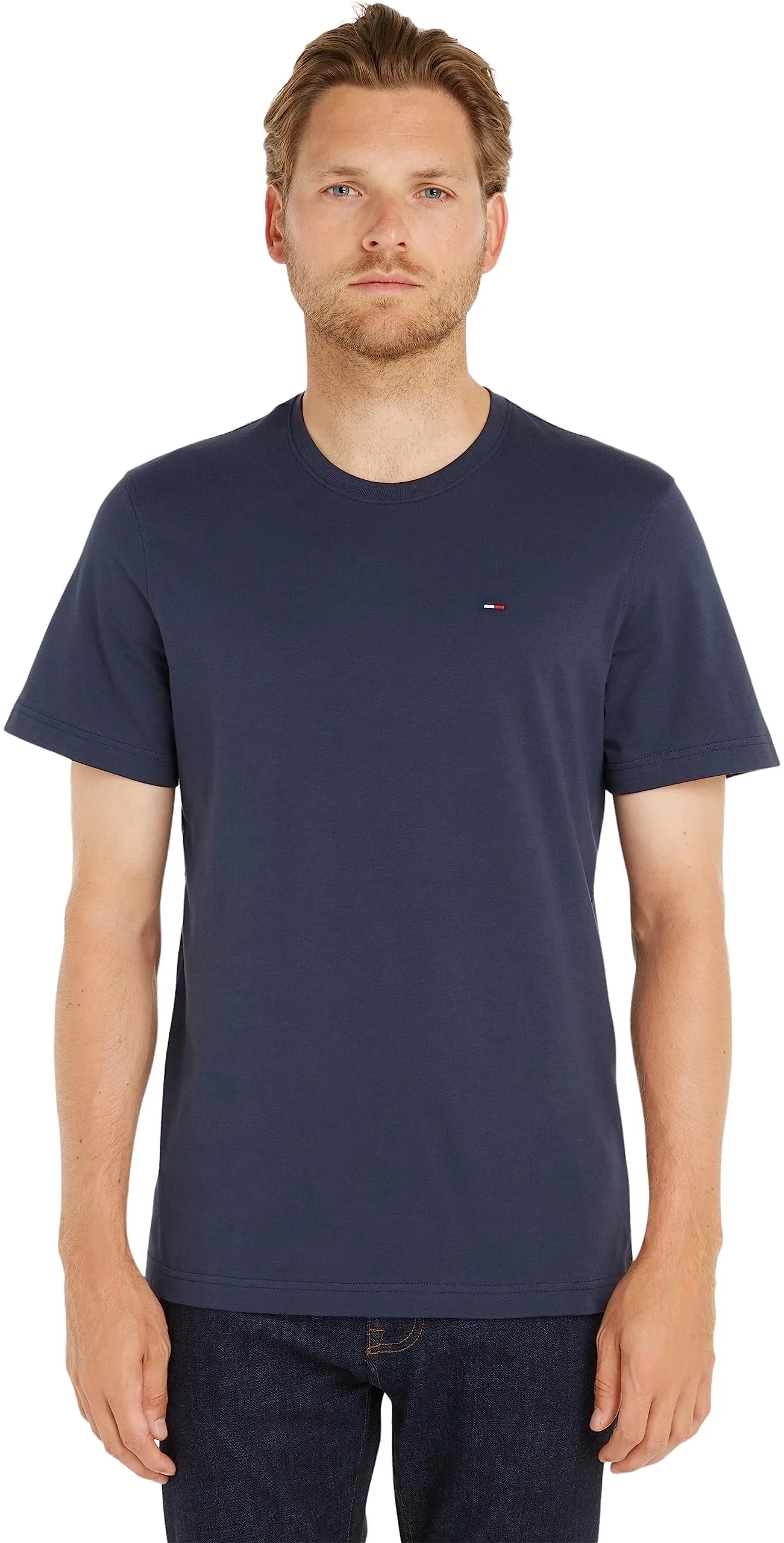 Tommy Jeans Tjm Xslim Jersey Tee Dm0dm04411 Maglietta S/S, Blu (Black Iris), M Uomo