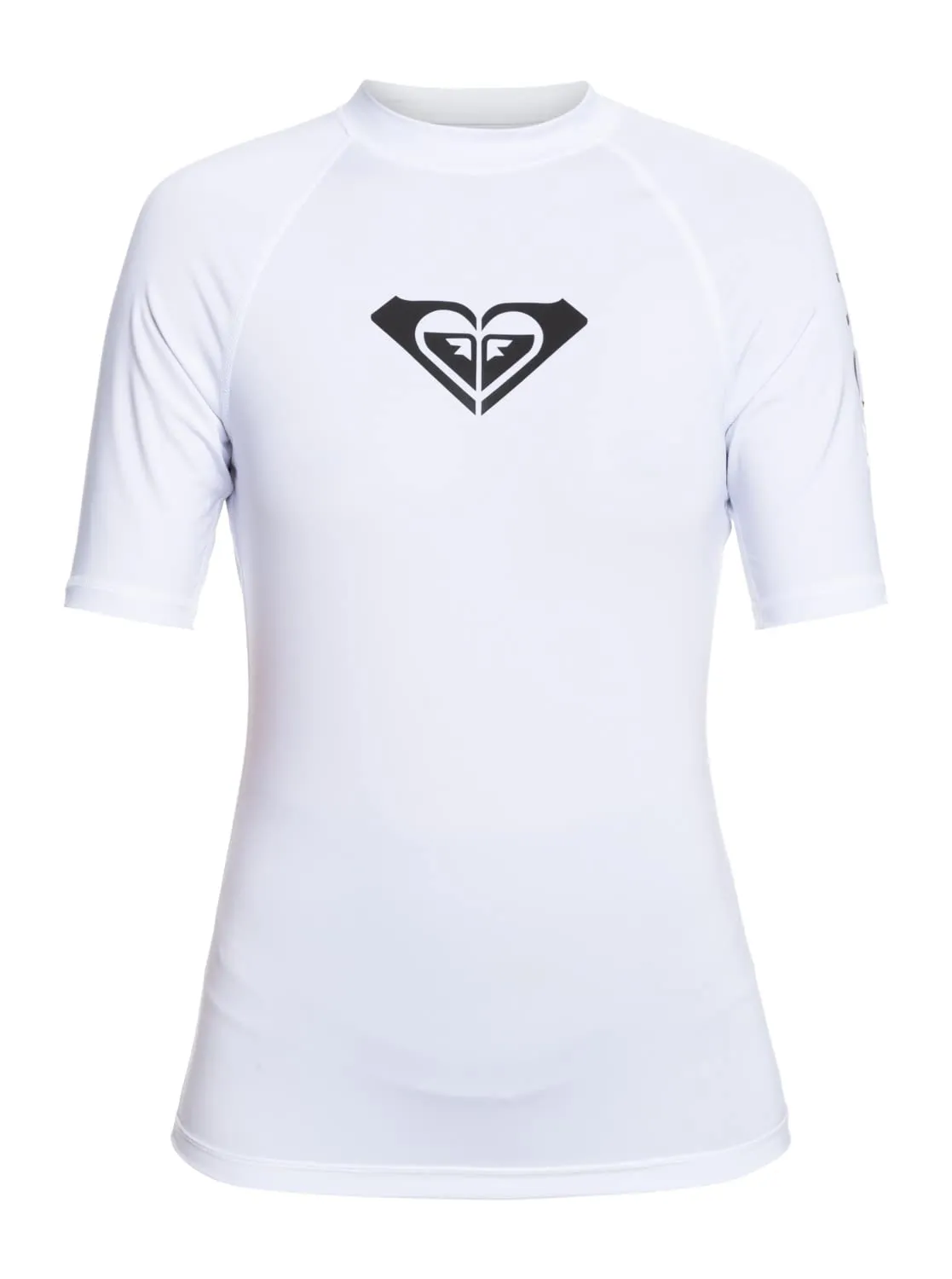 Roxy Whole Hearted Rash vest UPF 50 a maniche corte da Donna, Bianco, L