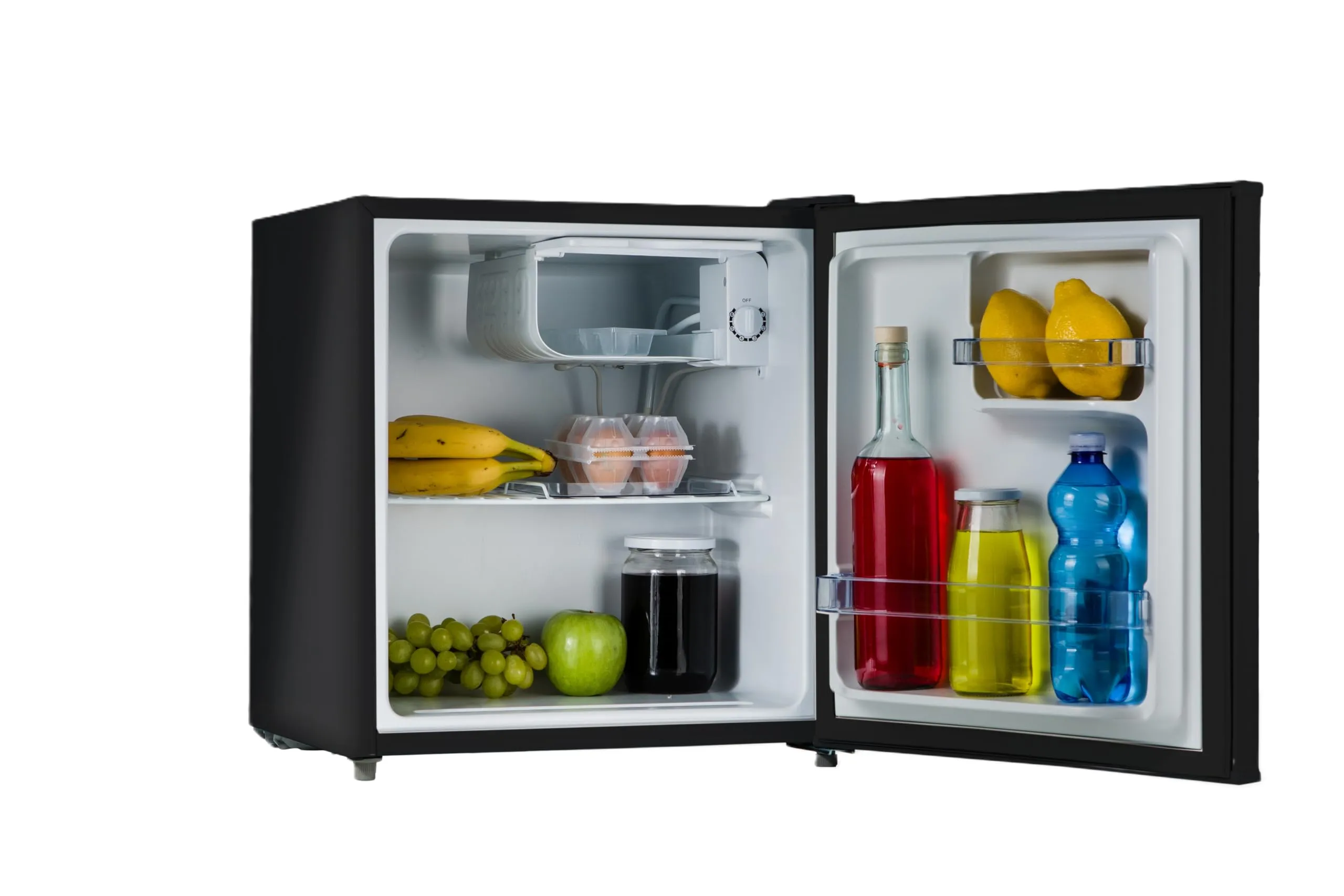 PremierTech Mini Frigo, 36 Litri, Frigorifero Hotel, Ufficio, Casa, Classe Energetica E, Libera Installazione, Compatto, Termostato Regolabile, Porta Reversibile, Nero, PT-F36B