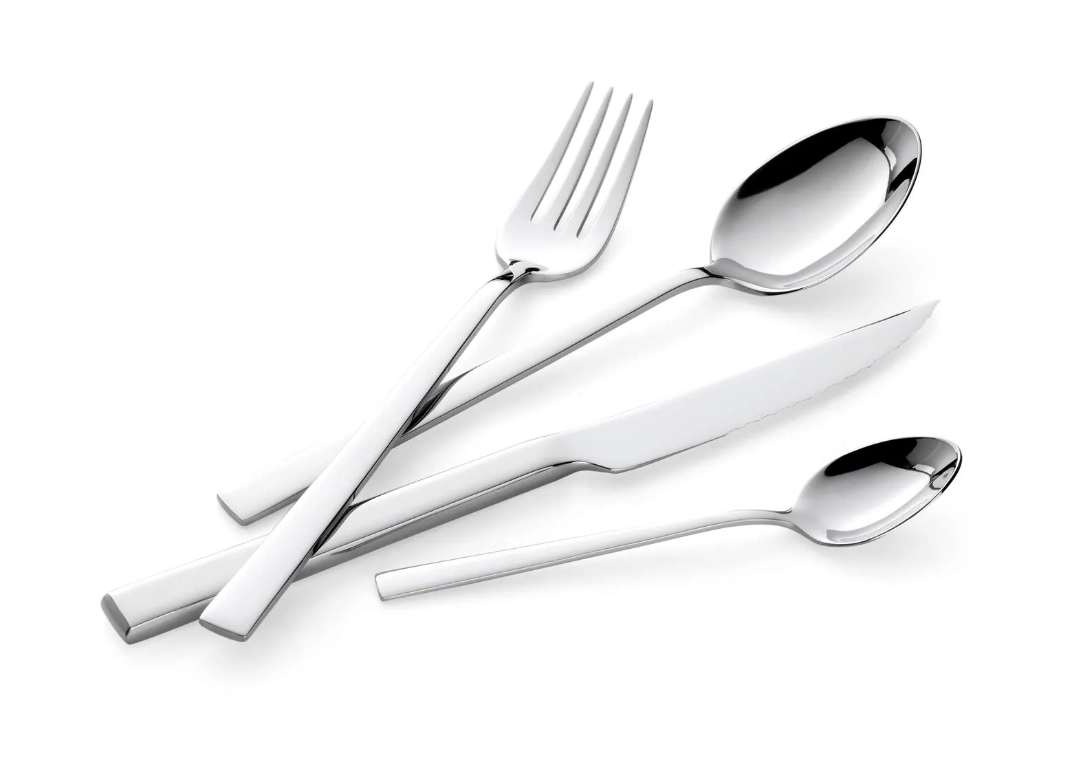 Lagostina Giada Set Servizio Posate Acciaio Inox 18/10 per 6 Persone, 24 Pezzi, con 6 Forchette, 6 Coltelli Tavola, 6 Cucchiai, 6 Cucchiaini Caffè, Spessore 3.5 mm, Finitura Lucida a Specchio