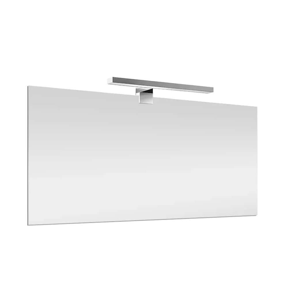 Inbagno Specchio Bagno con Lampada LED 100x60 cm, Reversibile, con Illuminazione LED Cromo Luce Naturale (Luce Naturale 50 cm, 100x60 cm)