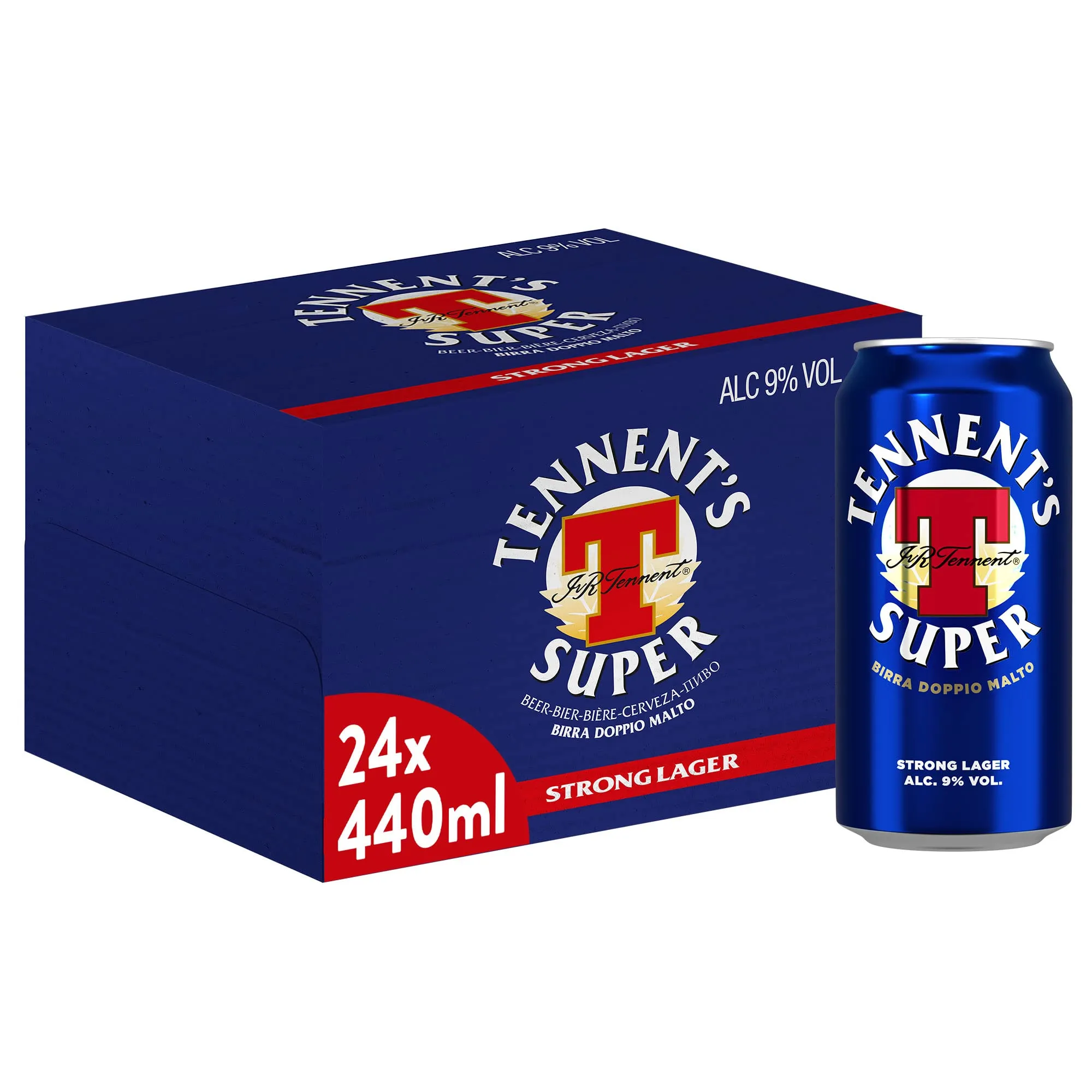 Tennent's Super Birra Lattina, Pacco da 24 x 44 cl