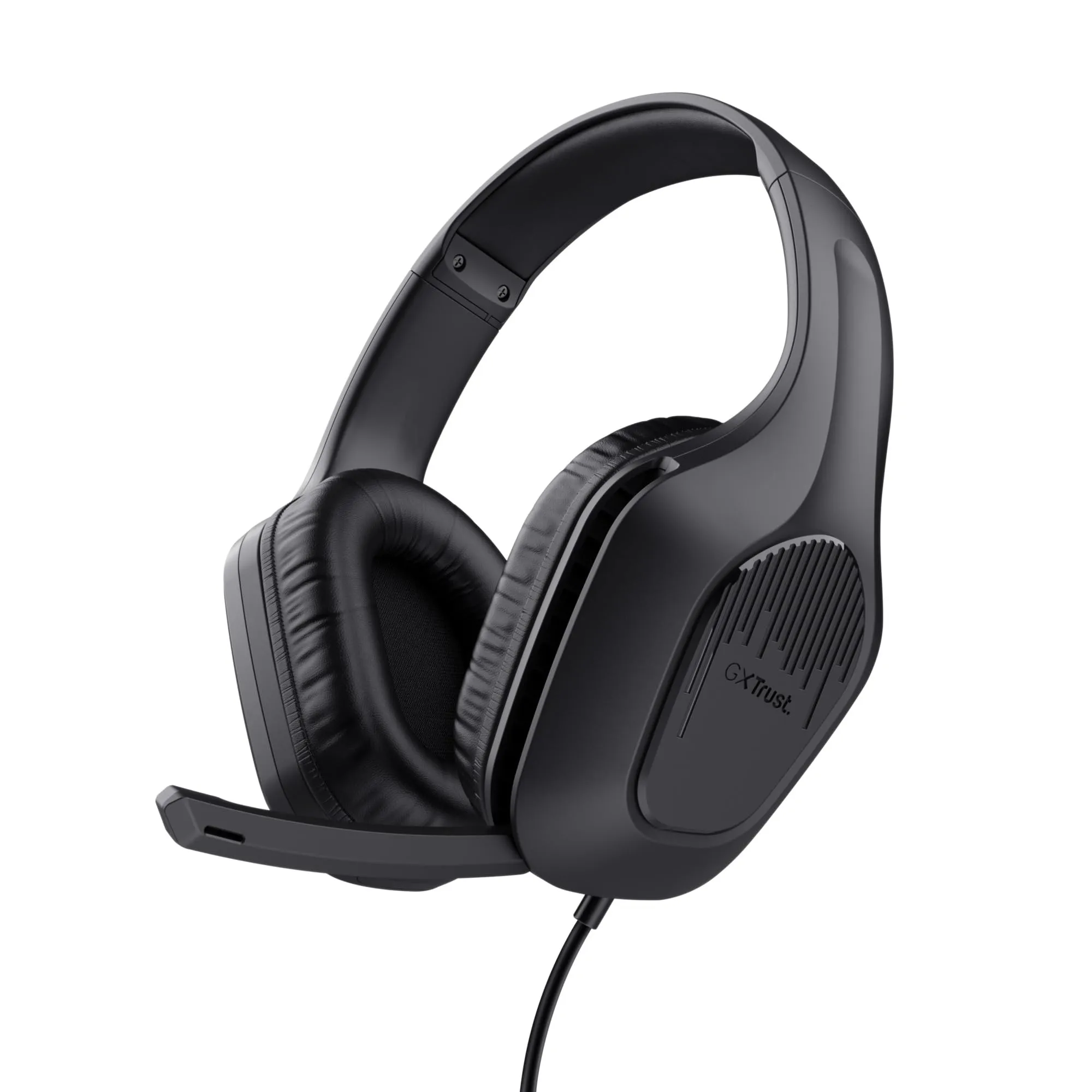 Trust Gaming GXT 418 Rayne Cuffie Gaming Leggere per PC Xbox PS4 PS5 Switch Mobile, Driver da 50 mm, Jack Audio 3.5 mm, Cavo 2m, Cuffie con Microfono Over-Ear, Nero