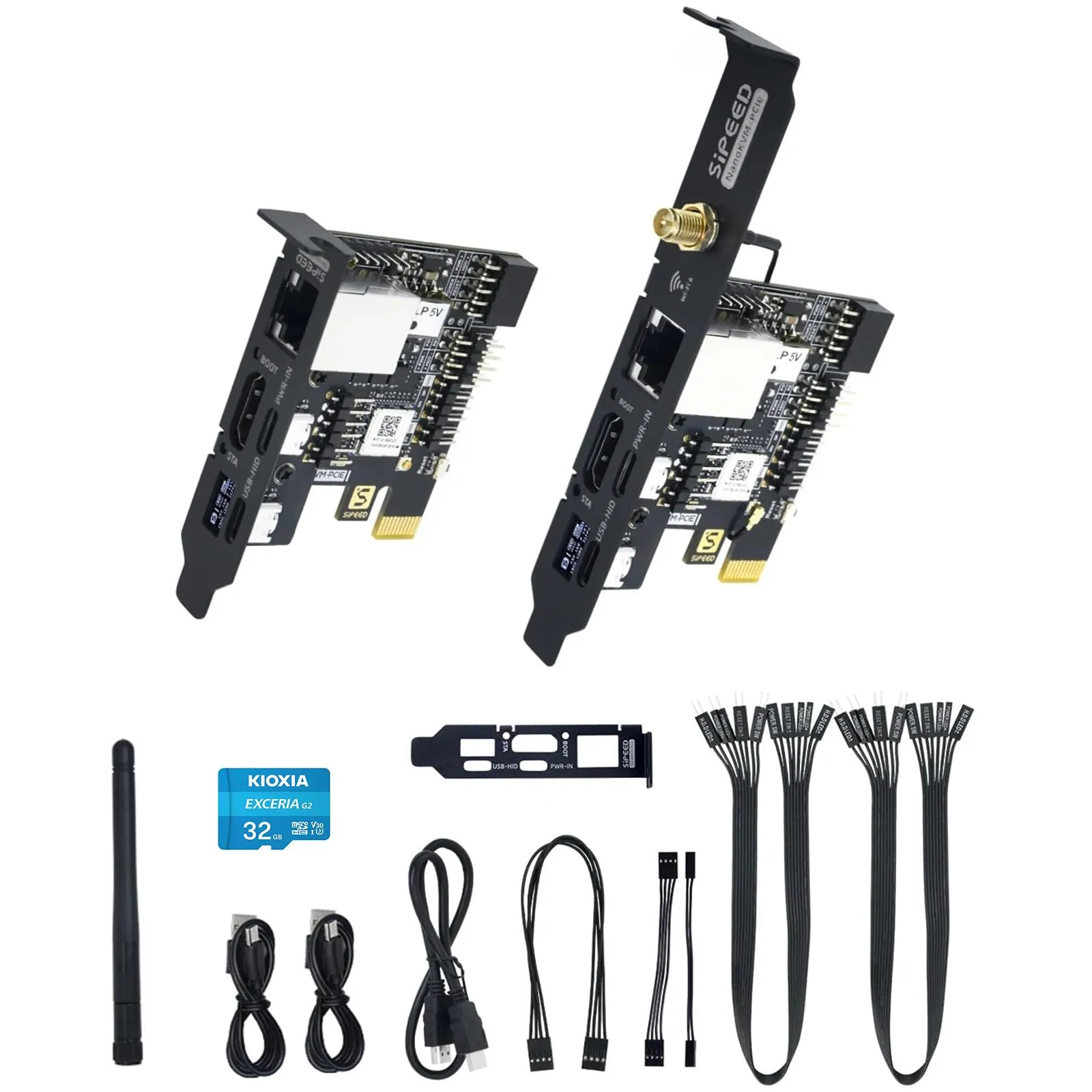 youyeetoo Sipeed NanoKVM Mini Remote Control Operations Server Maintenance Server, 1TOPS NPU 1GHz C906 RISC-V Linux Single Board Computer (versione PCIE) (kit basice)