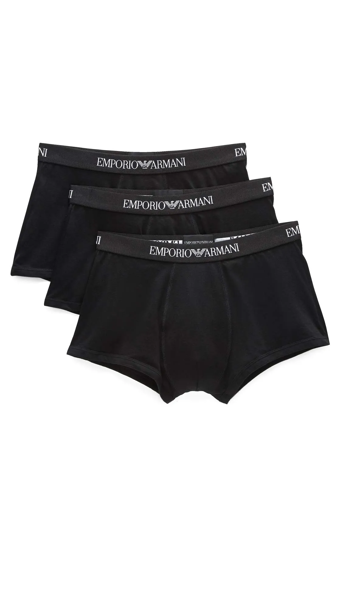 Emporio Armani 3-Pack Boxer Pure Cotton, Boxer, Uomo, Nero (Black/Black/Black), M