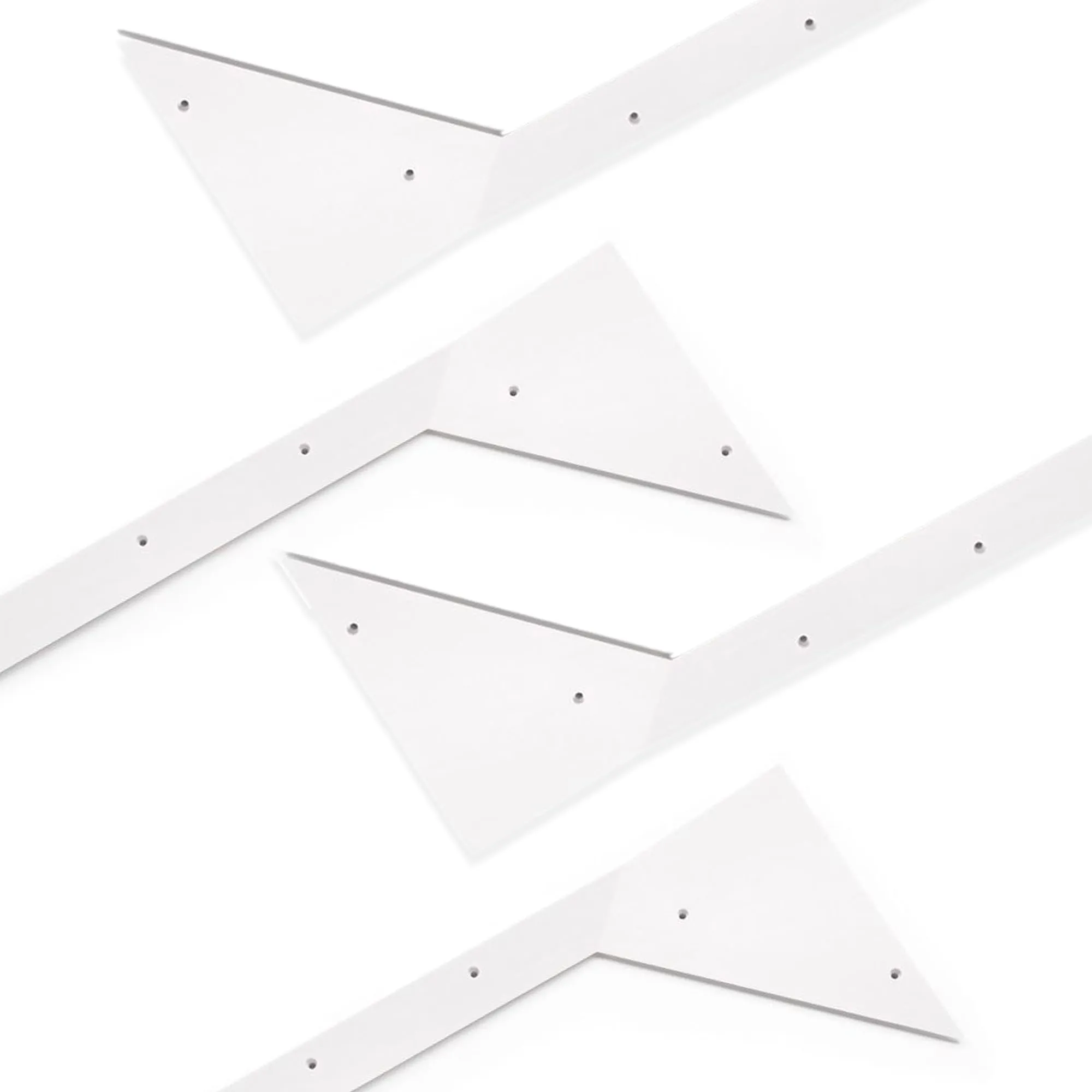 FAS PENDEZZA Serie Angolari Fermavetro Alti per Calcio Balilla - Kit Completo Biliardino, Altezza 4 cm, Materiale in Nylon, Colore Bianco (Angolari Basse)