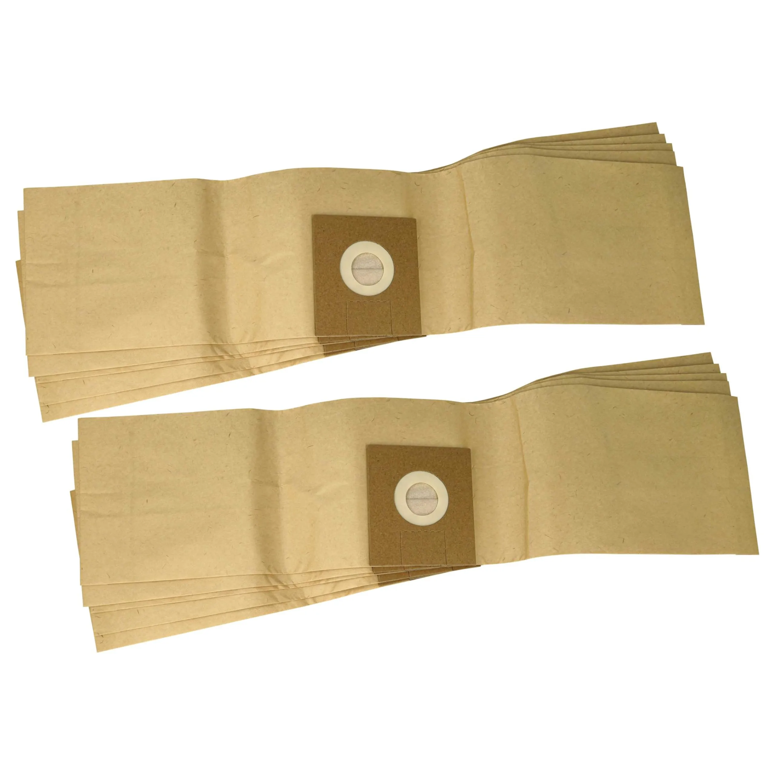 vhbw 10x sacchetto compatibile con Fimap 68W1004, FA, Nano aspirapolvere - carta filtrante, 63cm x 15cm Marrone