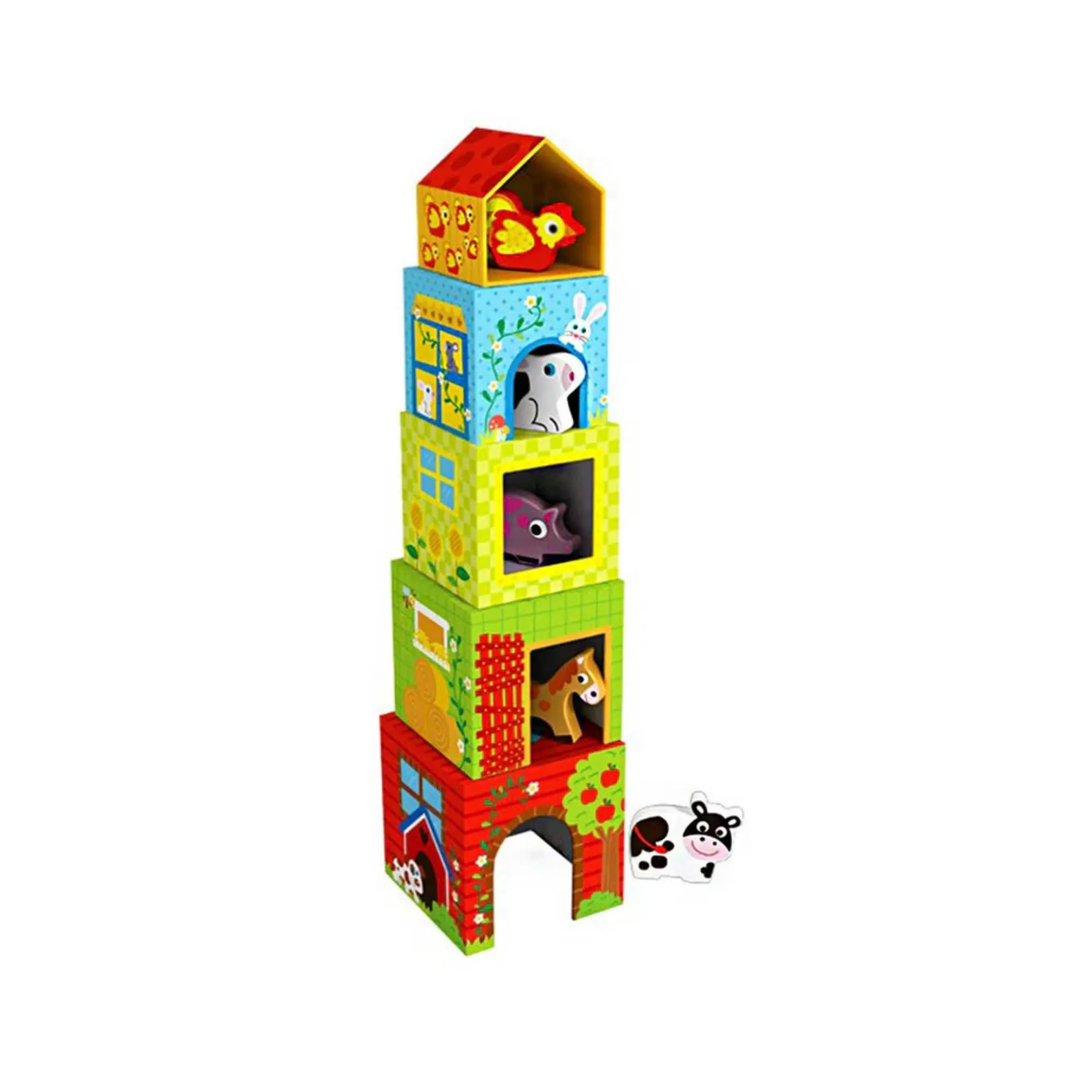 Wooden Nesting Farm Box