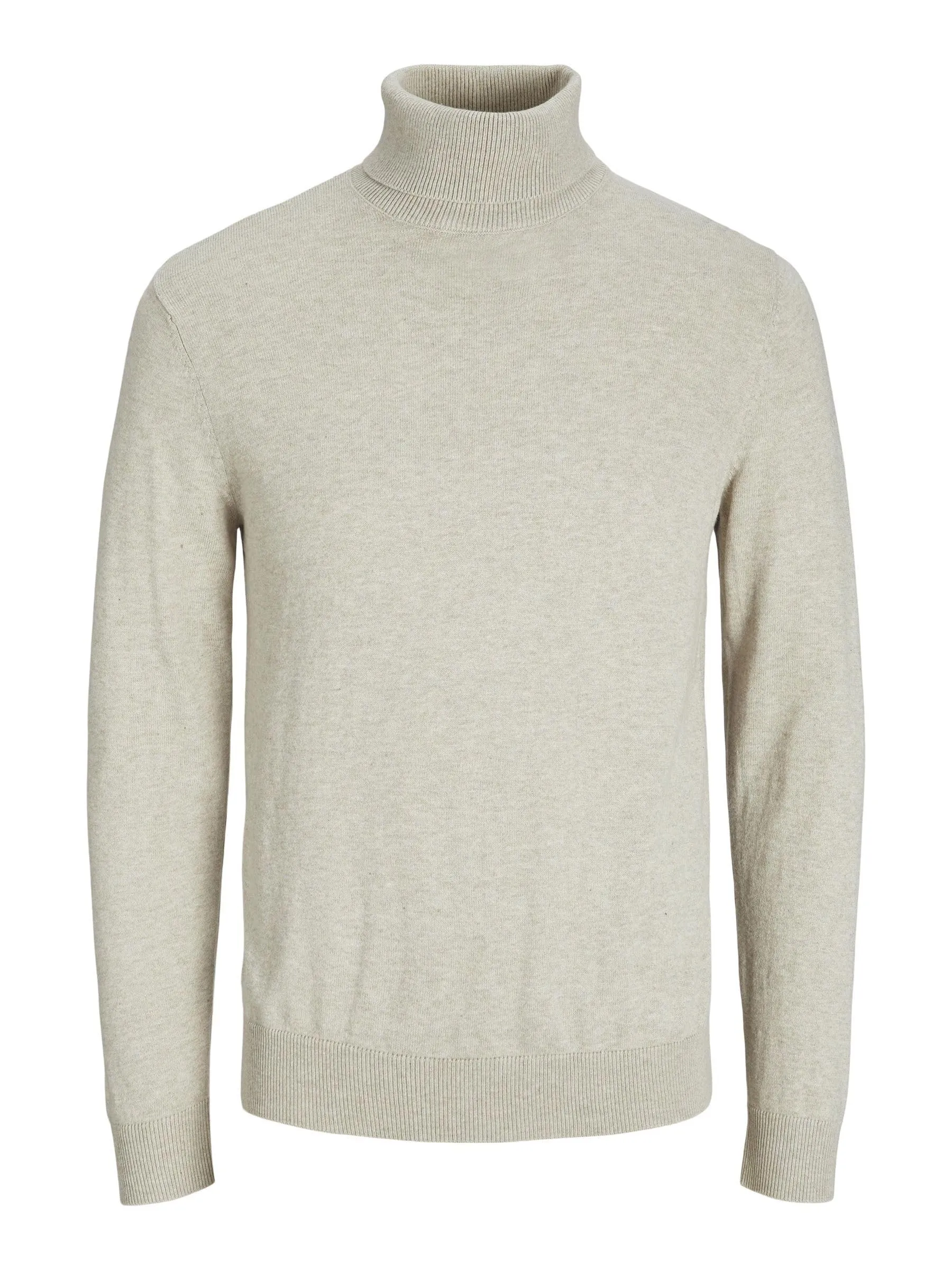 JACK & JONES JJEEMIL Knit Roll Neck Noos Dolcevita, Avorio (Oatmeal Detail: Melange), XX-Large Uomo