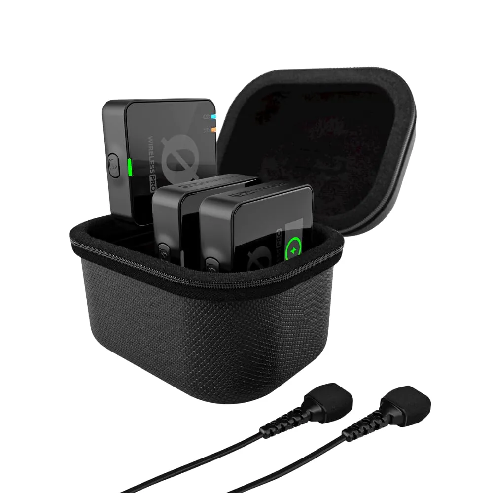 RØDE Wireless PRO è un sistema di microfoni wireless compatto e potente con registrazione a 32 bit float on-board per la produzione di film e creazione di contenuti