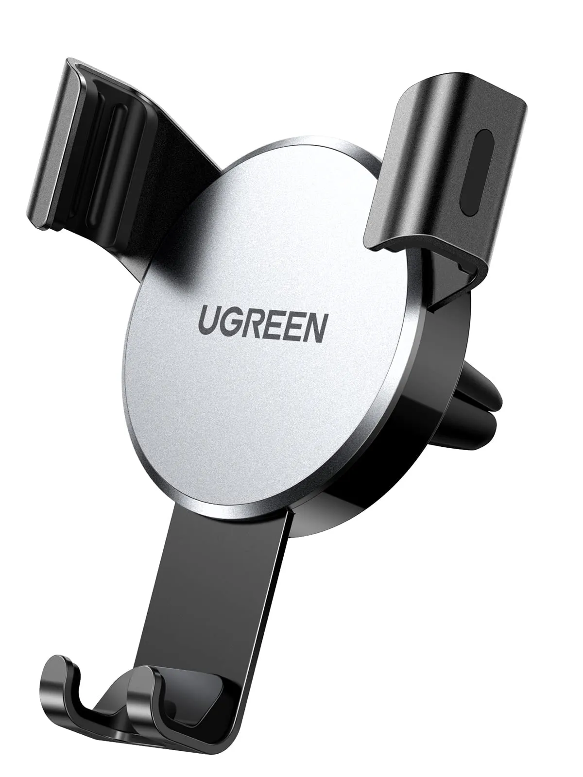 UGREEN Supporto Telefono Auto Gravità in Alluminio, Porta Cellulare Macchina per Bocchette d'Aria, Compatibile con iPhone 17 Pro Max Air/16/15/14; Galaxy S25/S24; google pixel 10/9/8, Grigio