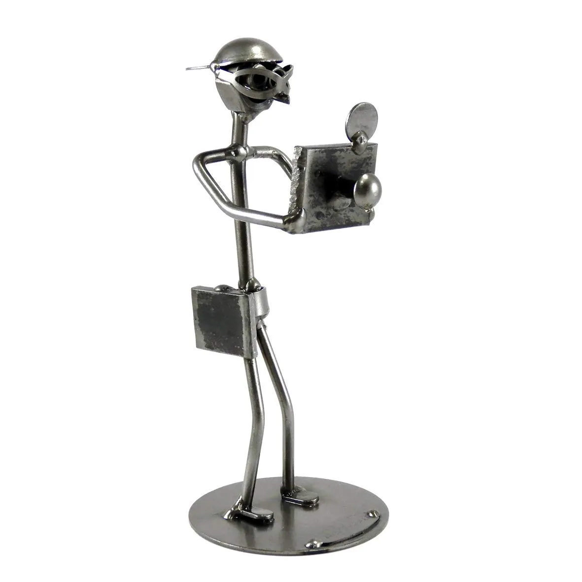 FOTOGRAFO IN METALLO CON VITI BULLONI CHIODI DI METAL IDEA - IDEA REGALO ORIGINALE - 100% ARTIGIANALE - MADE IN ITALY - PERSONALIZZABILE